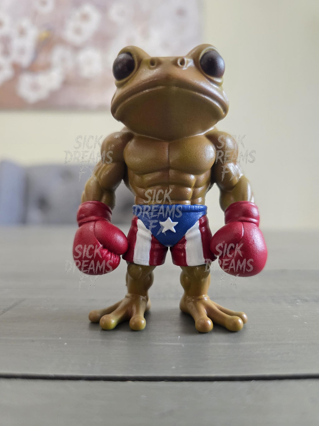 Coquí Boxeador | 3.15” Puerto Rican Boxer Figurine | ABS Resin Hand-Painted Collectible | Tito Trinidad Tribute | Bad Bunny Sapo Concho