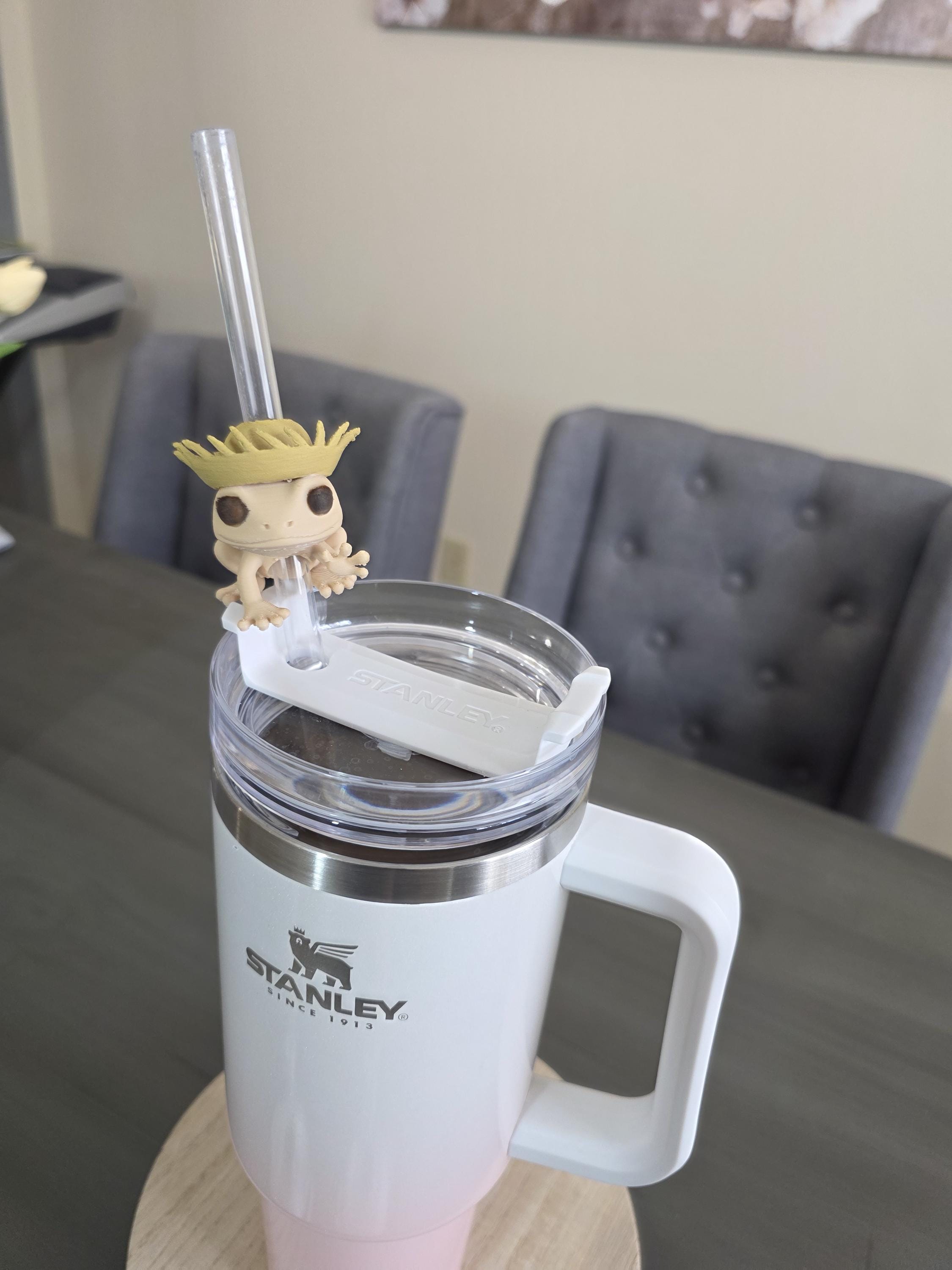 Puerto Rico Coquí with Pava 3D Straw Topper