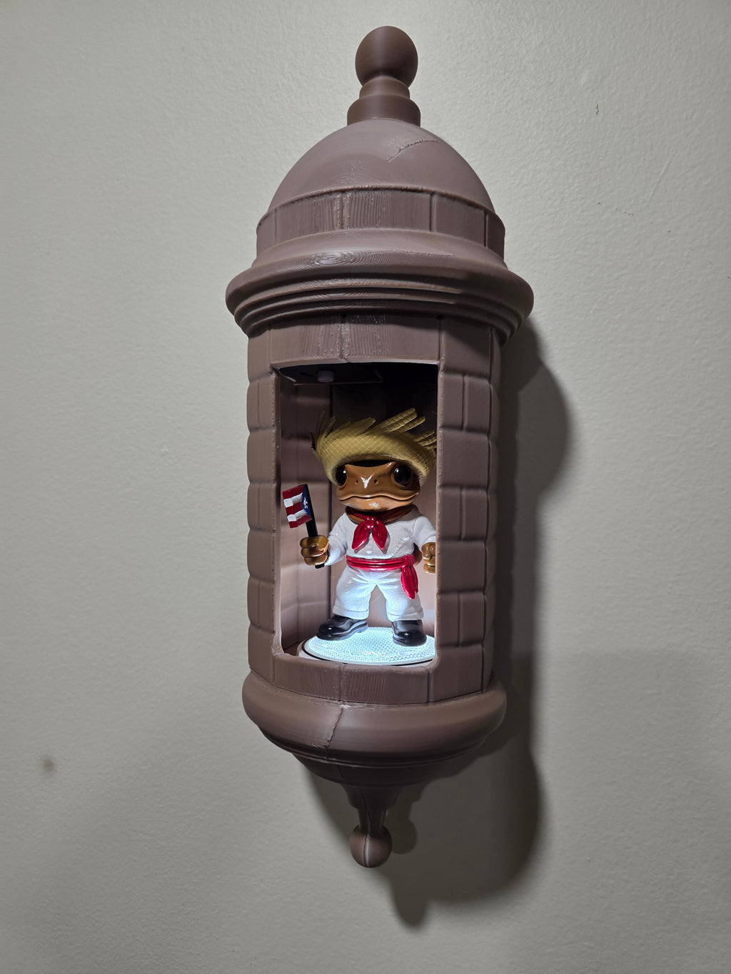 Garita El Morro Wall Lamp Con Sonido, Luz y Coquí Jibarito