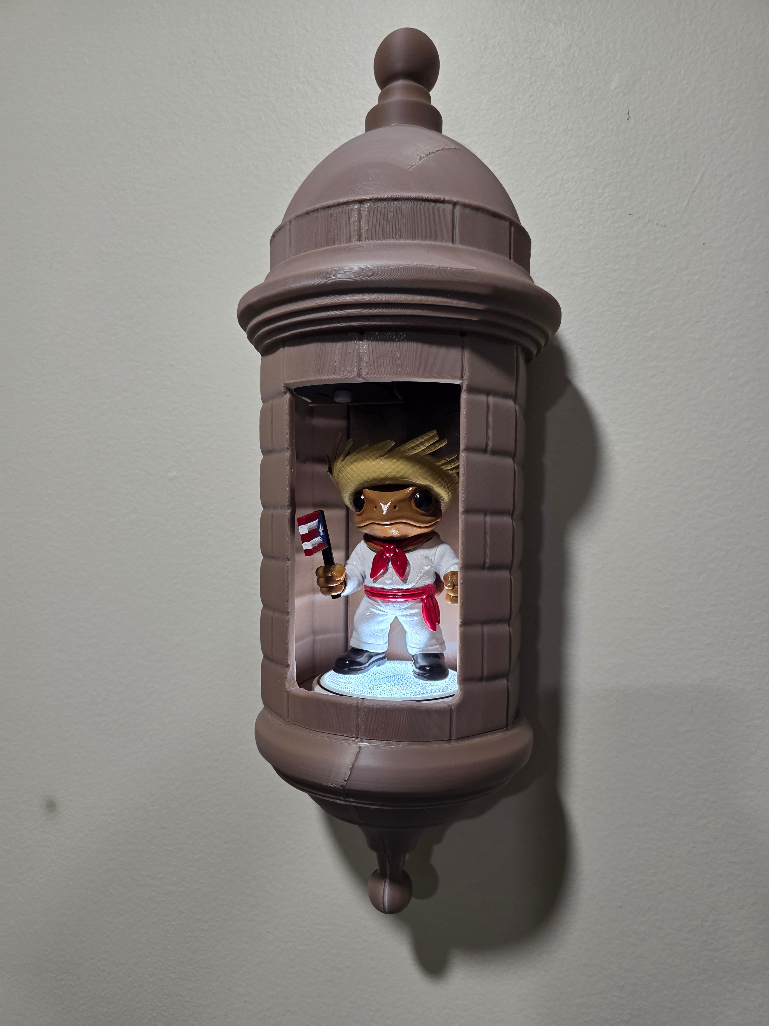 Garita El Morro Wall Lamp Con Sonido, Luz y Coquí Jibarito