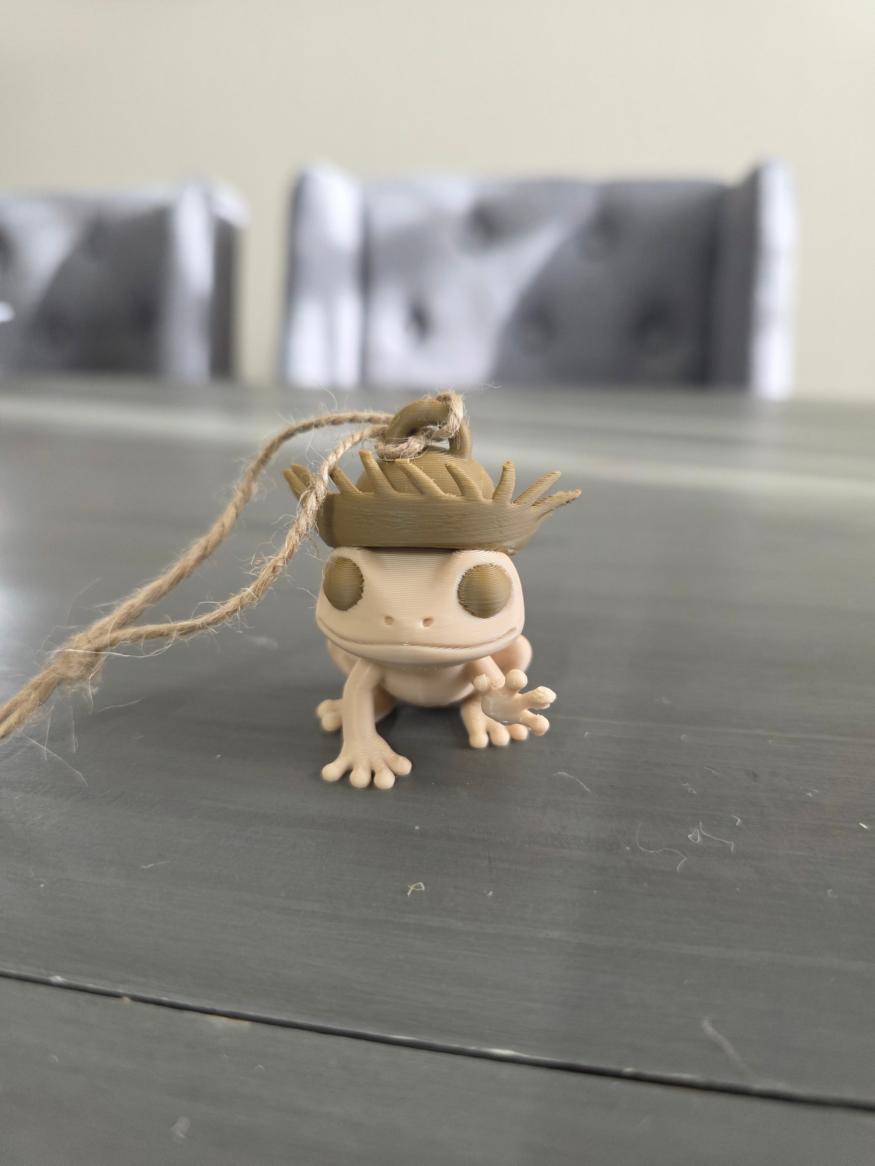 Puerto Rico Coquí with Brown Pava 3D Ornament