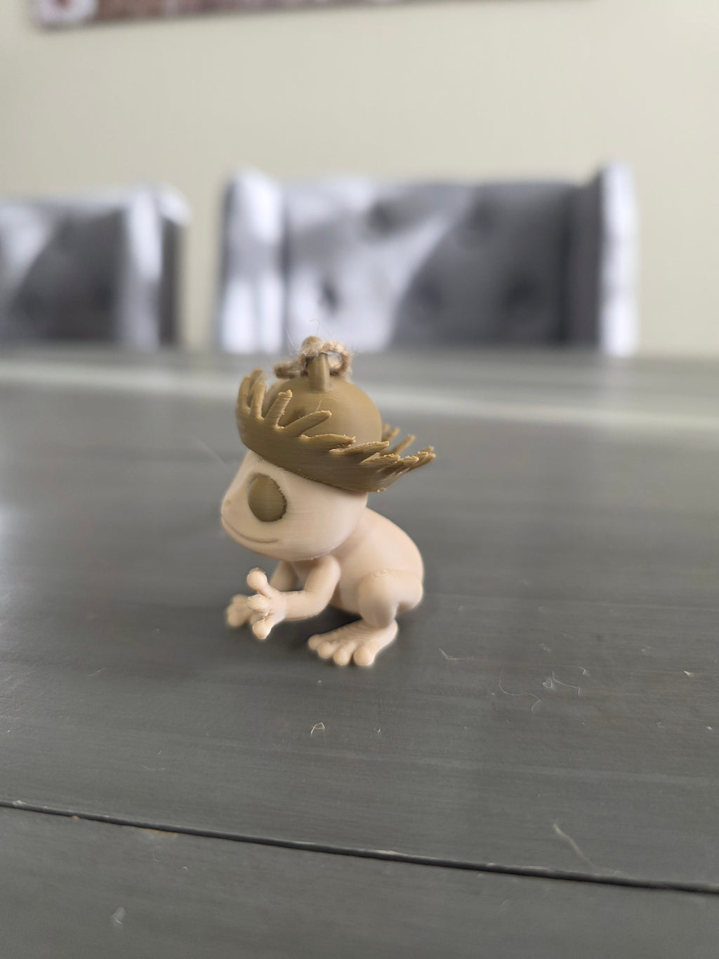 Puerto Rico Coquí with Brown Pava 3D Ornament