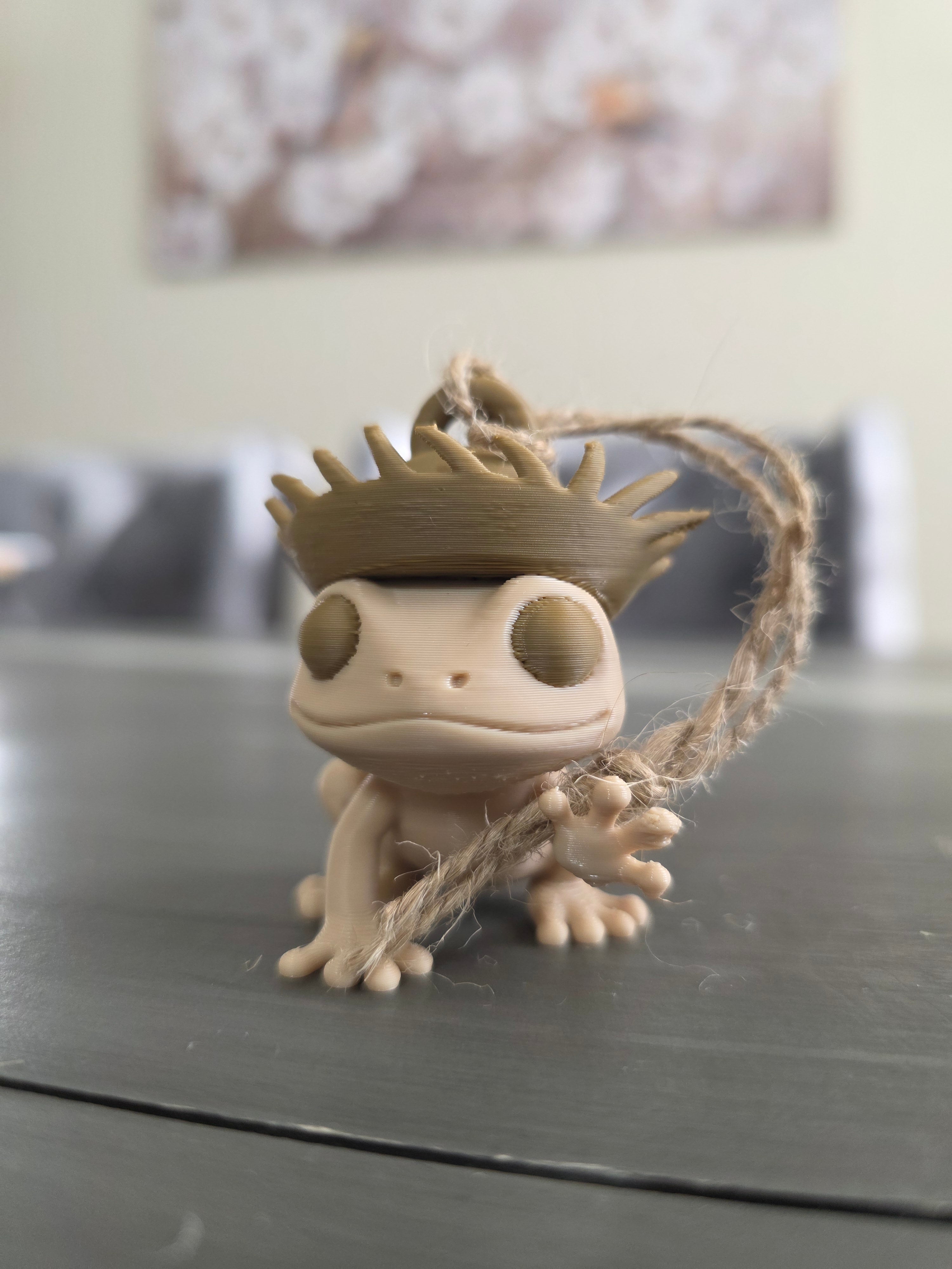 Puerto Rico Coquí with Brown Pava 3D Ornament