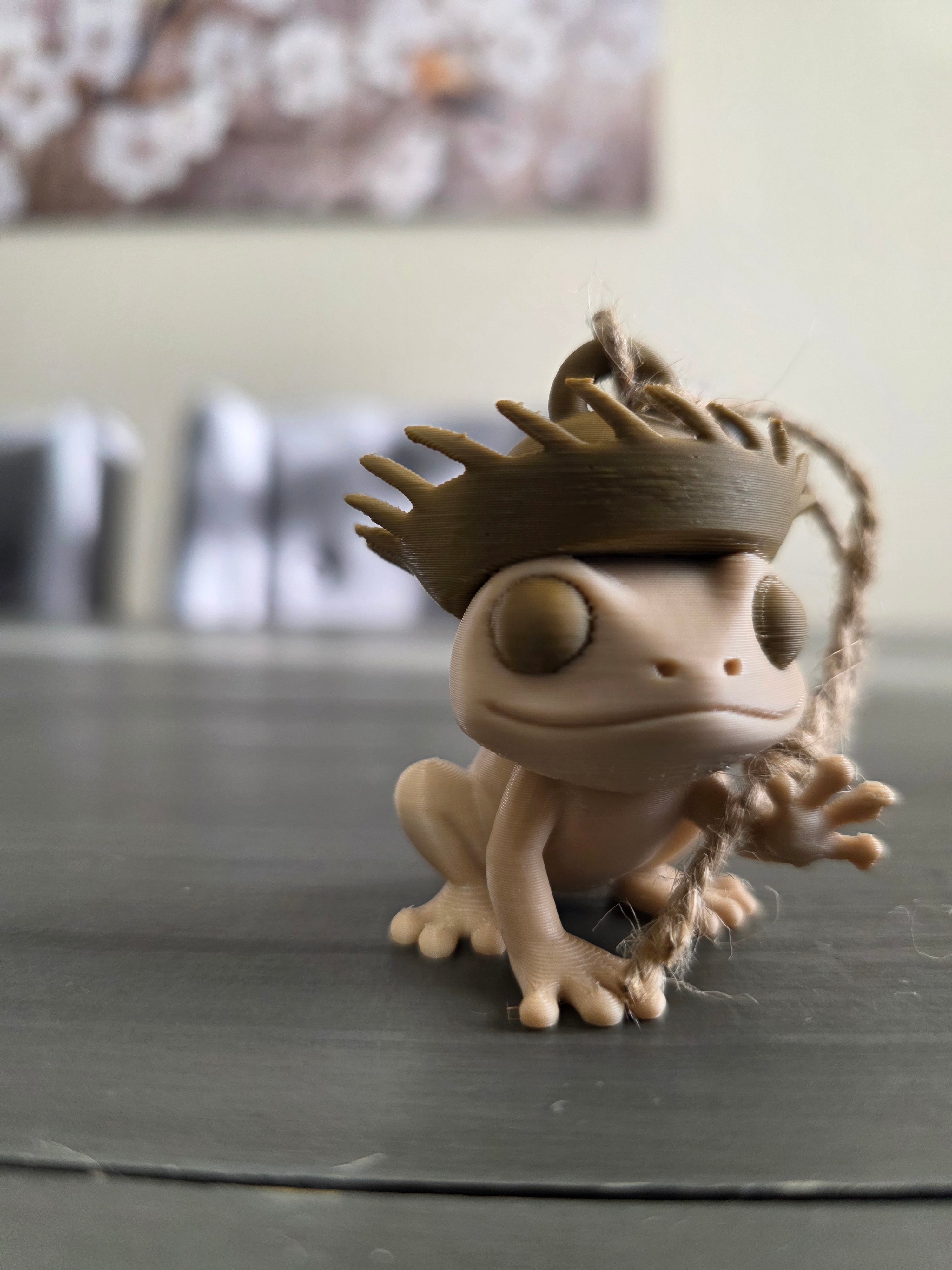 Puerto Rico Coquí with Brown Pava 3D Ornament