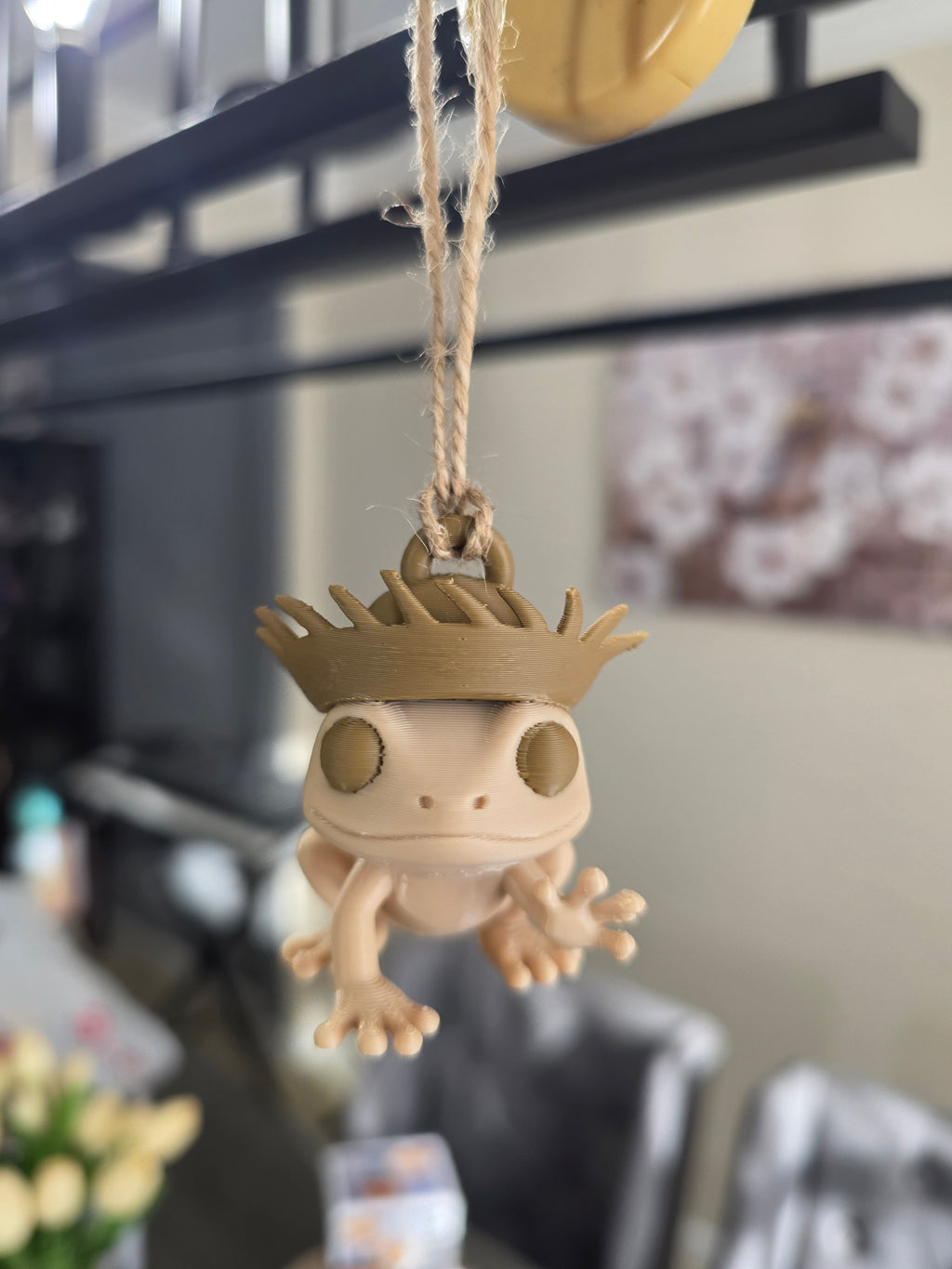 Puerto Rico Coquí with Brown Pava 3D Ornament