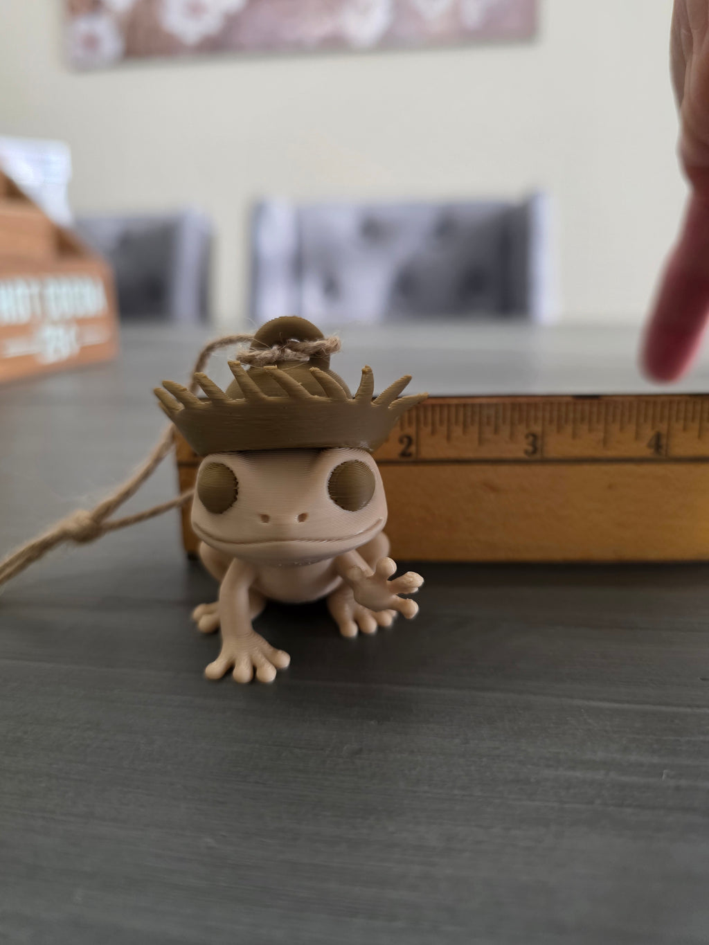 Puerto Rico Coquí with Brown Pava 3D Ornament