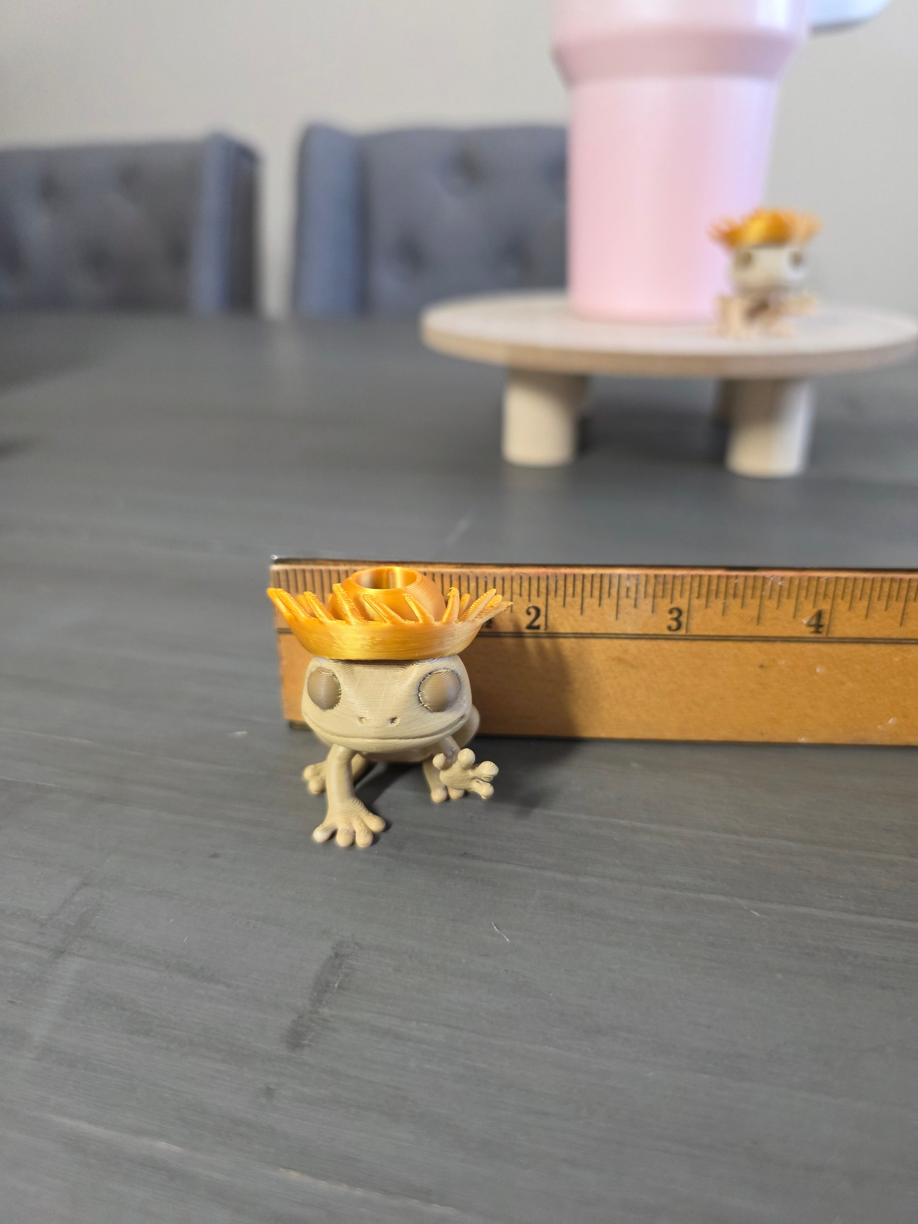 Puerto Rico Coquí with Golden Pava 3D Straw Topper