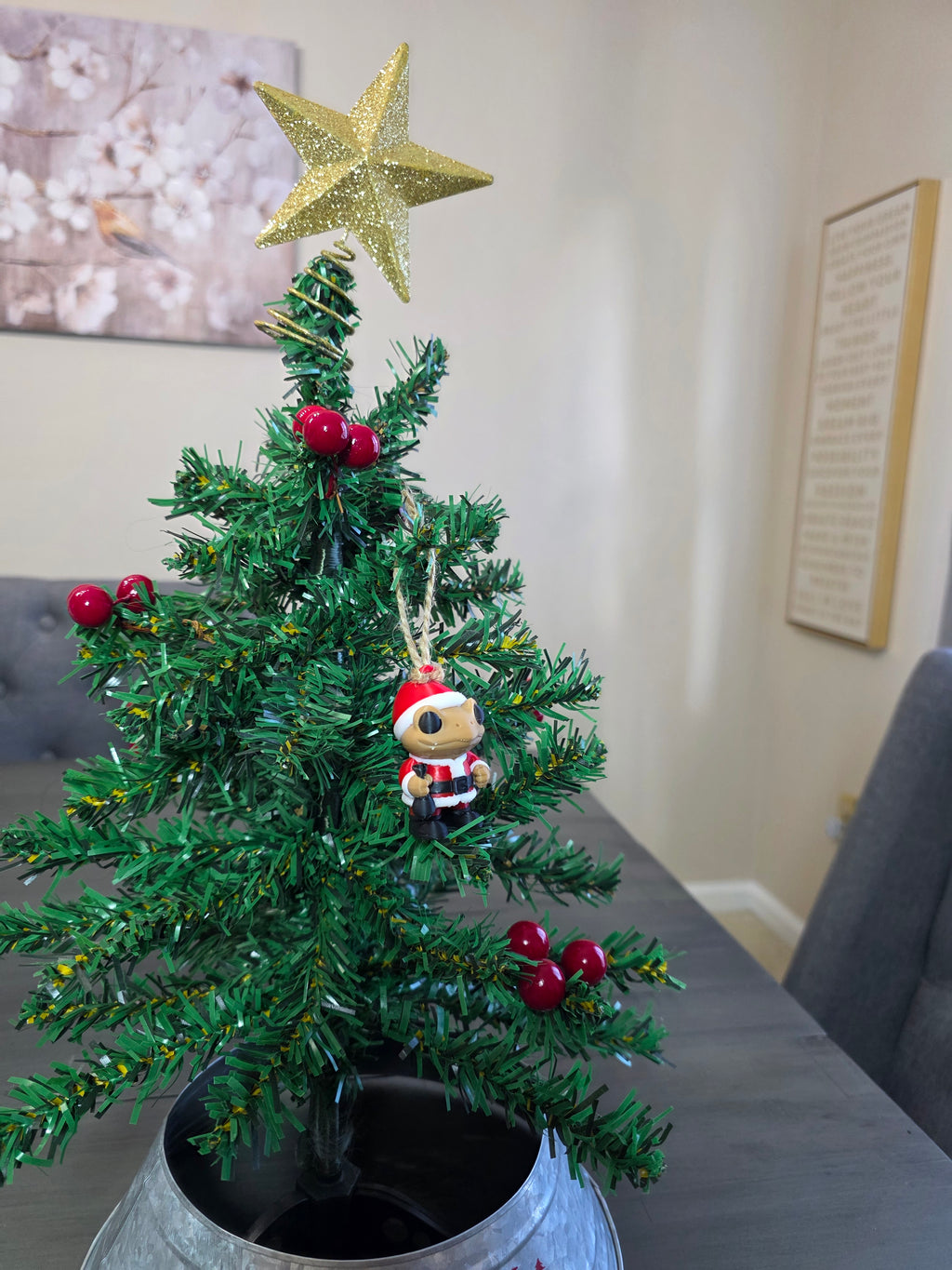 Puerto Rico Coquí Santa Clause 3D Ornament