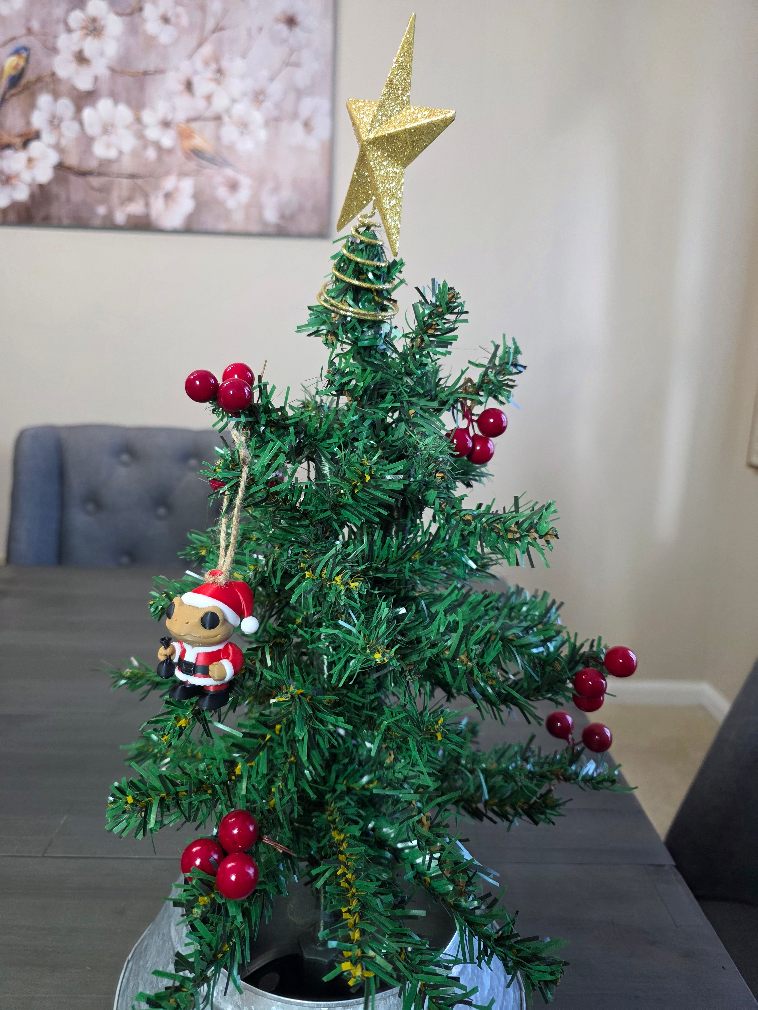 Puerto Rico Coquí Santa Clause 3D Ornament