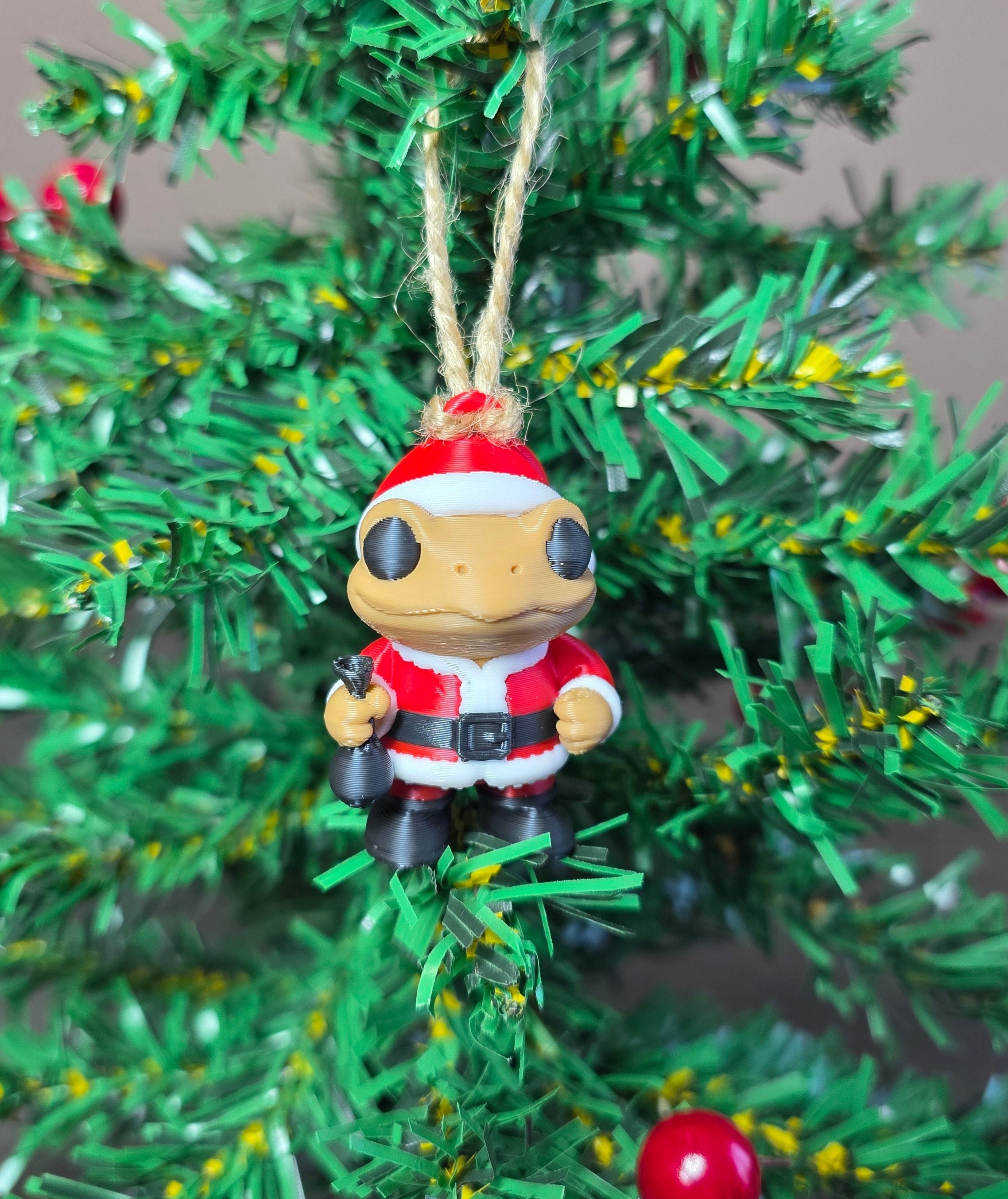 Puerto Rico Coquí Santa Clause 3D Ornament