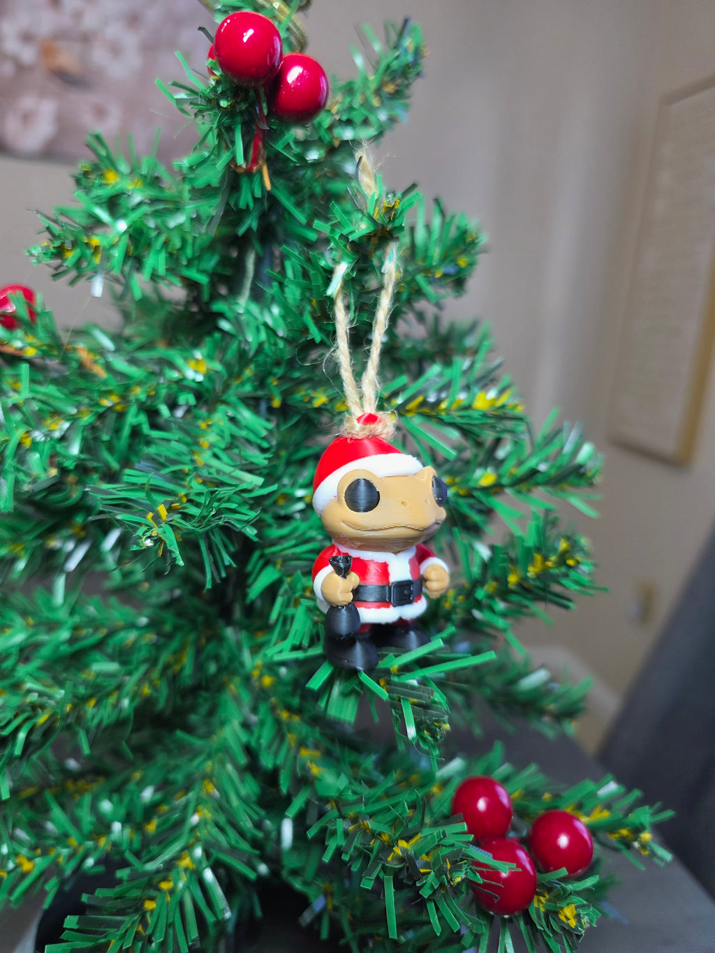 Puerto Rico Coquí Santa Clause 3D Ornament