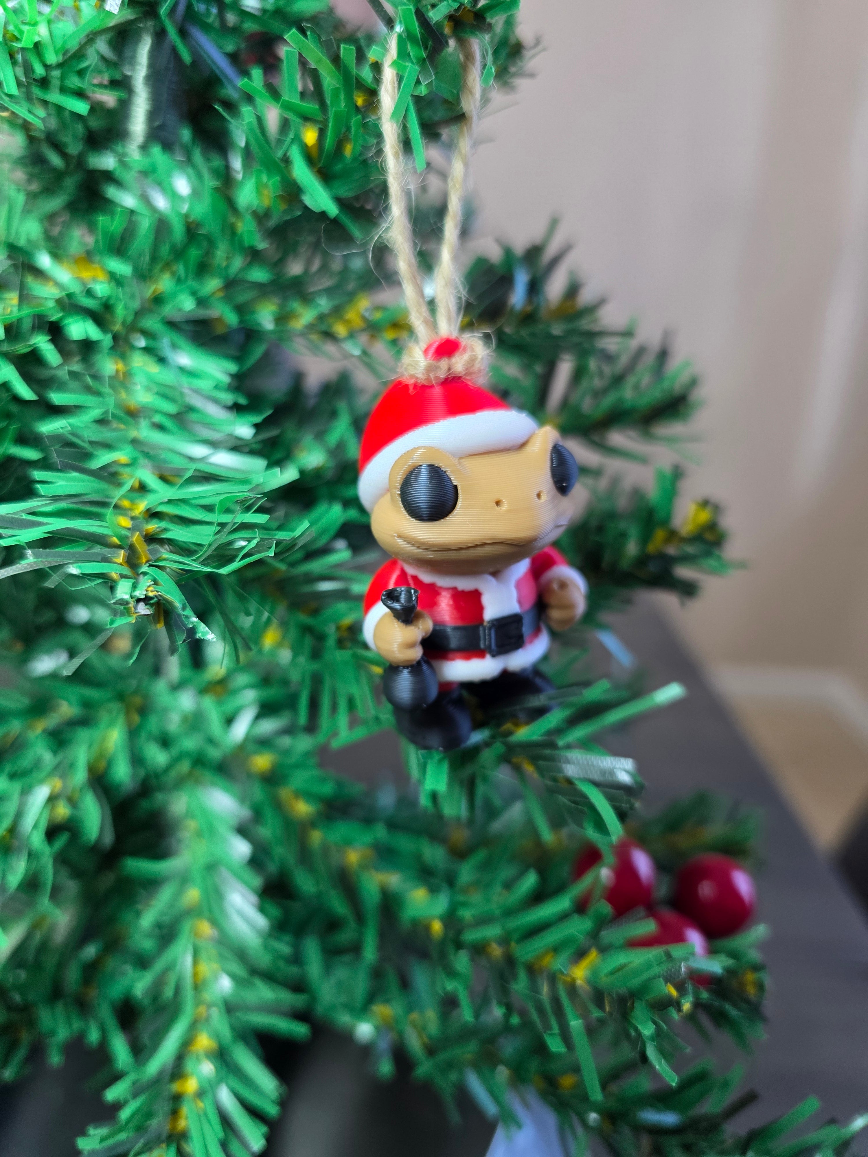 Puerto Rico Coquí Santa Clause 3D Ornament