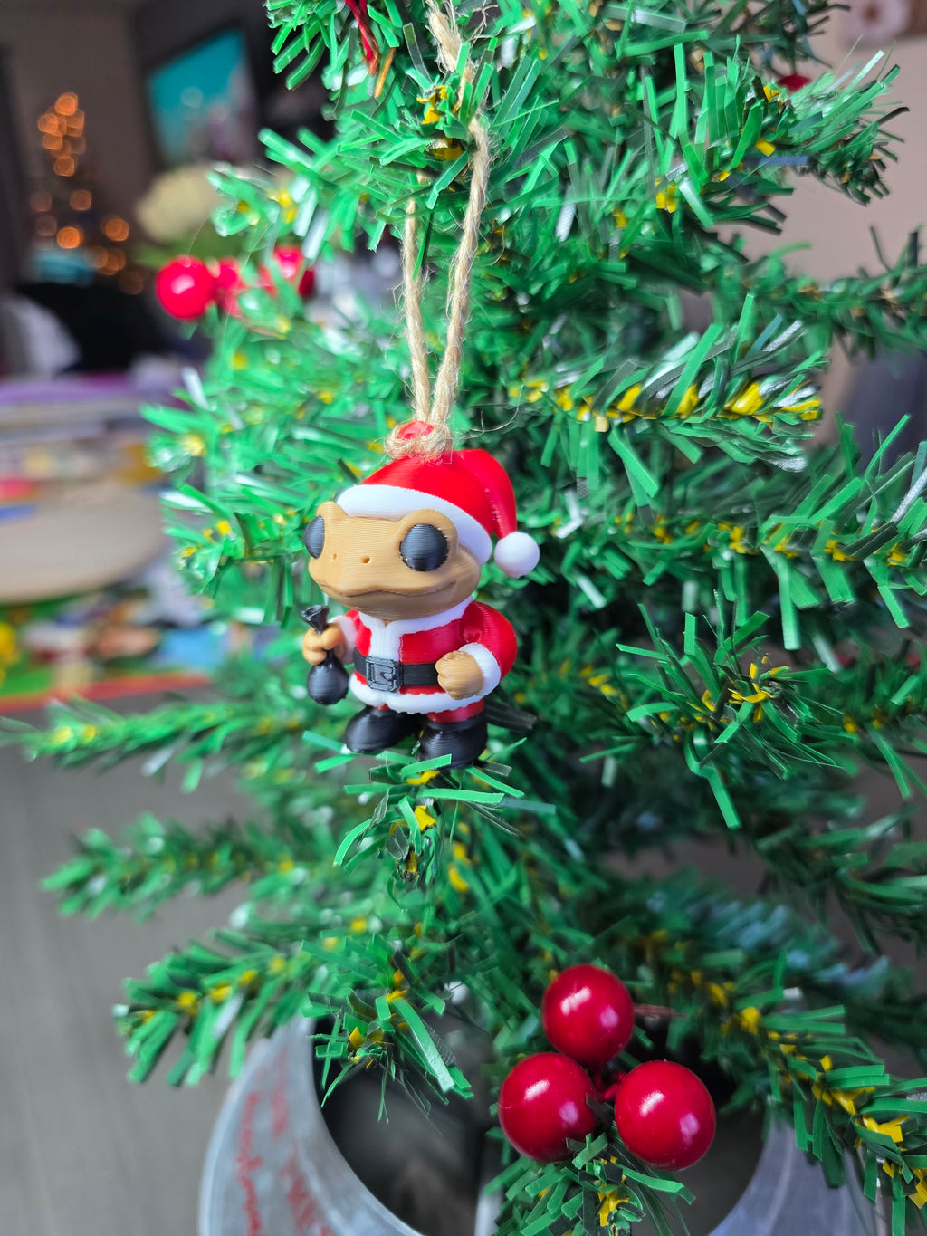 Puerto Rico Coquí Santa Clause 3D Ornament