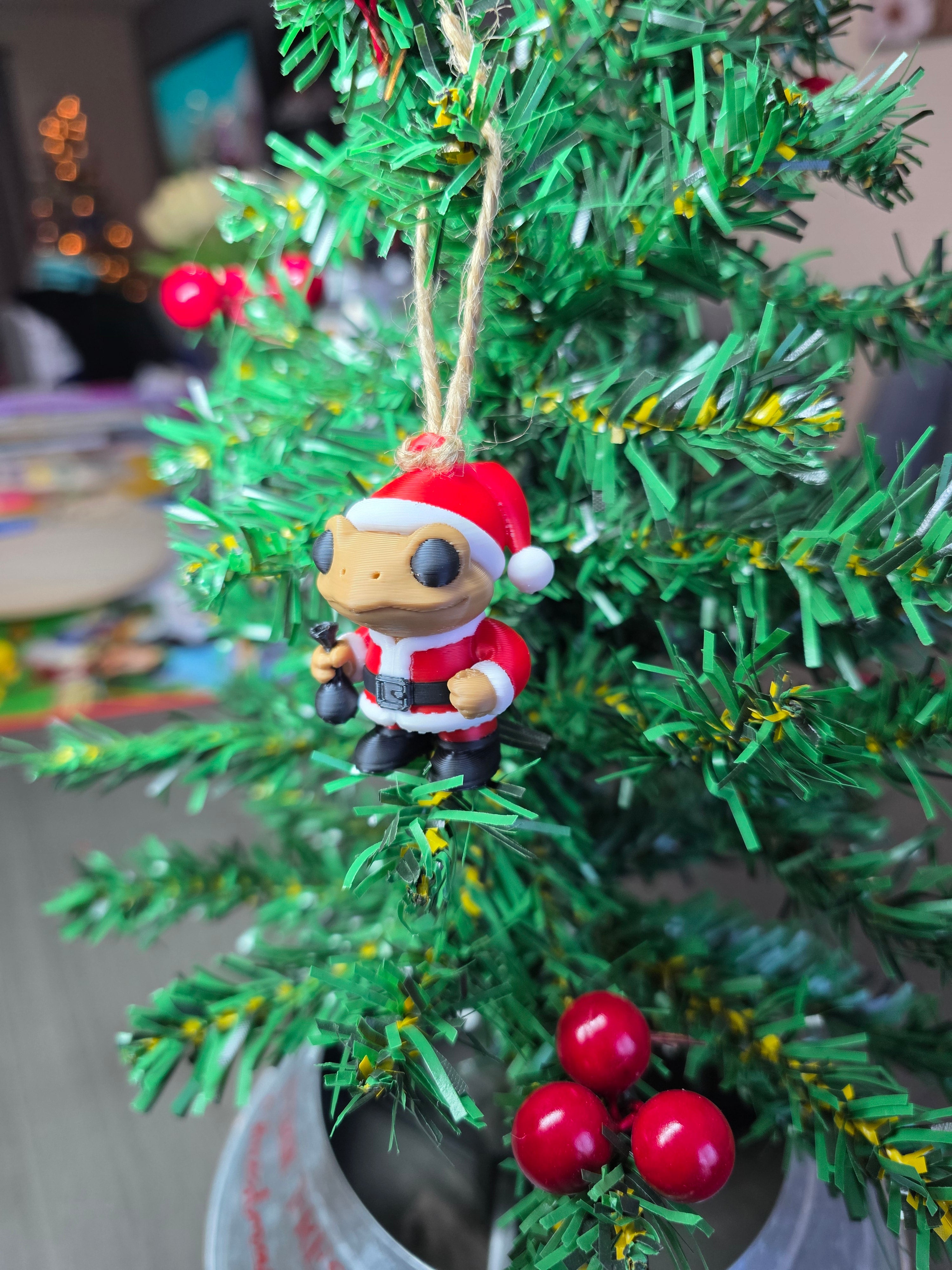 Puerto Rico Coquí Santa Clause 3D Ornament