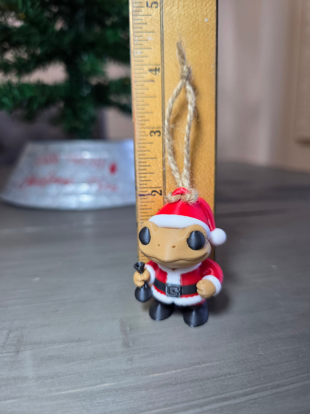 Puerto Rico Coquí Santa Clause 3D Ornament