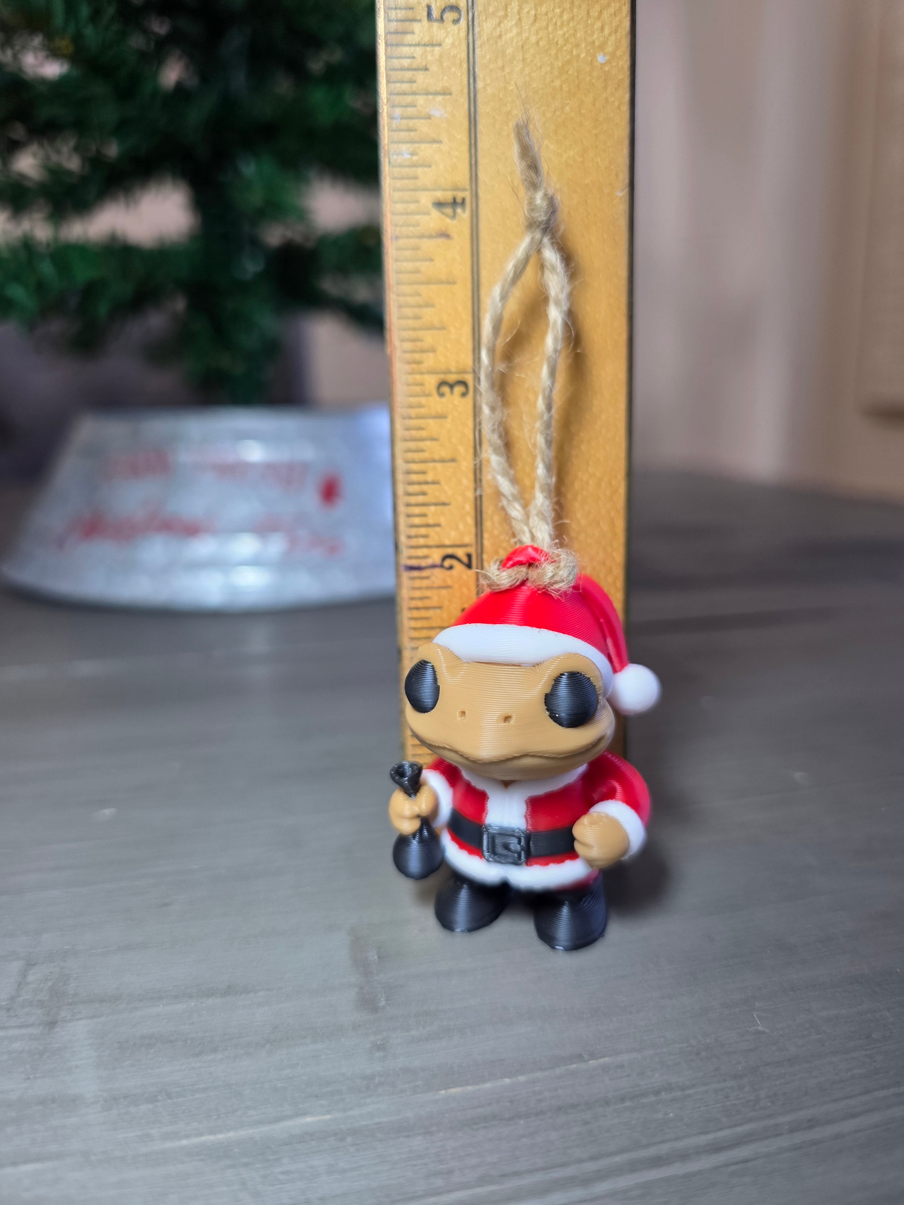 Puerto Rico Coquí Santa Clause 3D Ornament