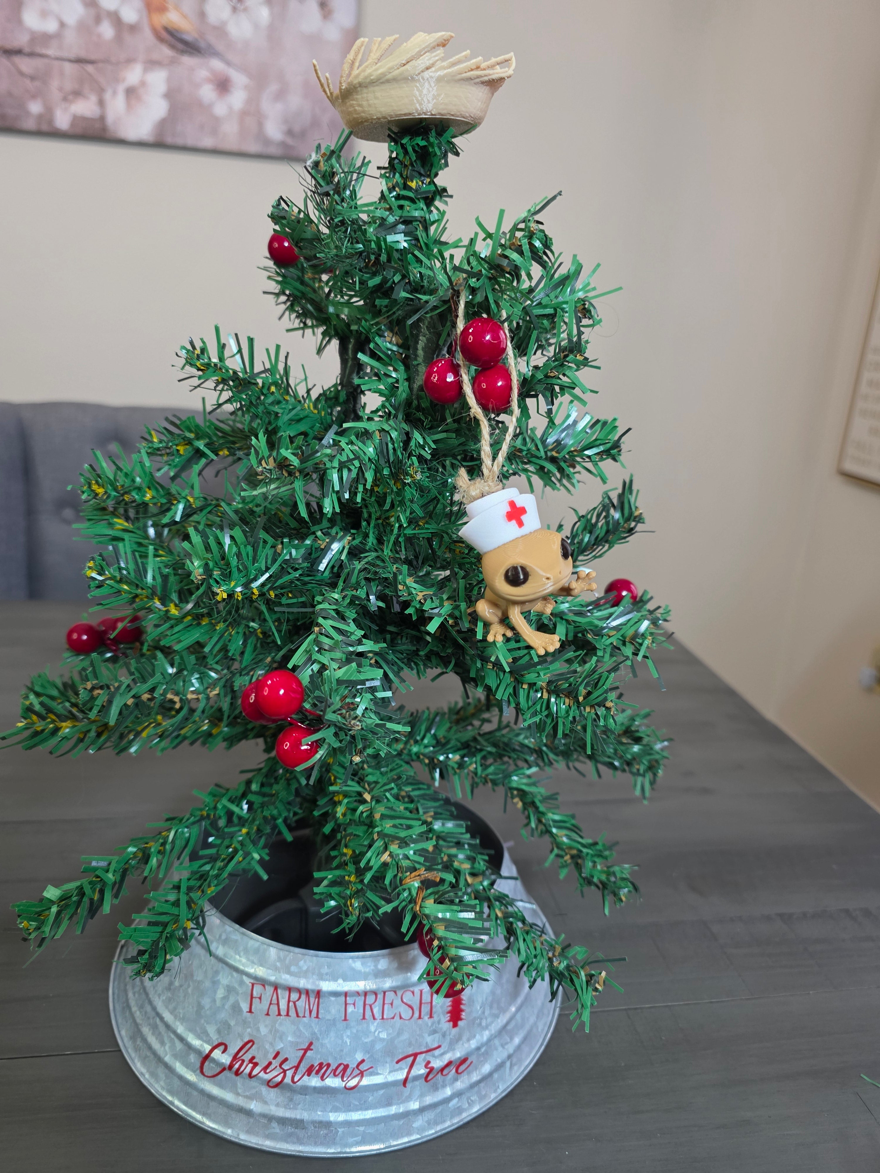 Puerto Rico Coquí Nurse 3D Ornament