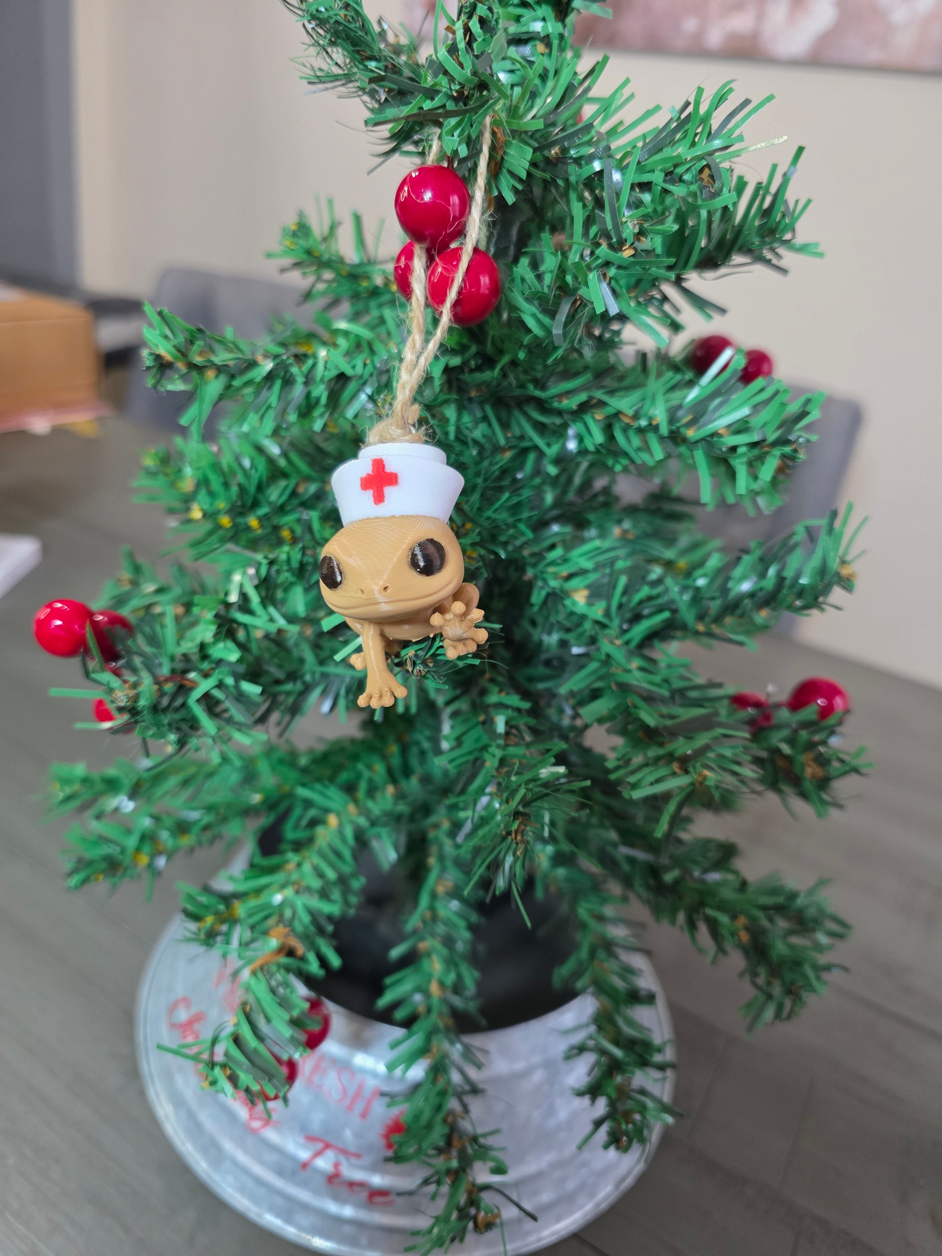 Puerto Rico Coquí Nurse 3D Ornament