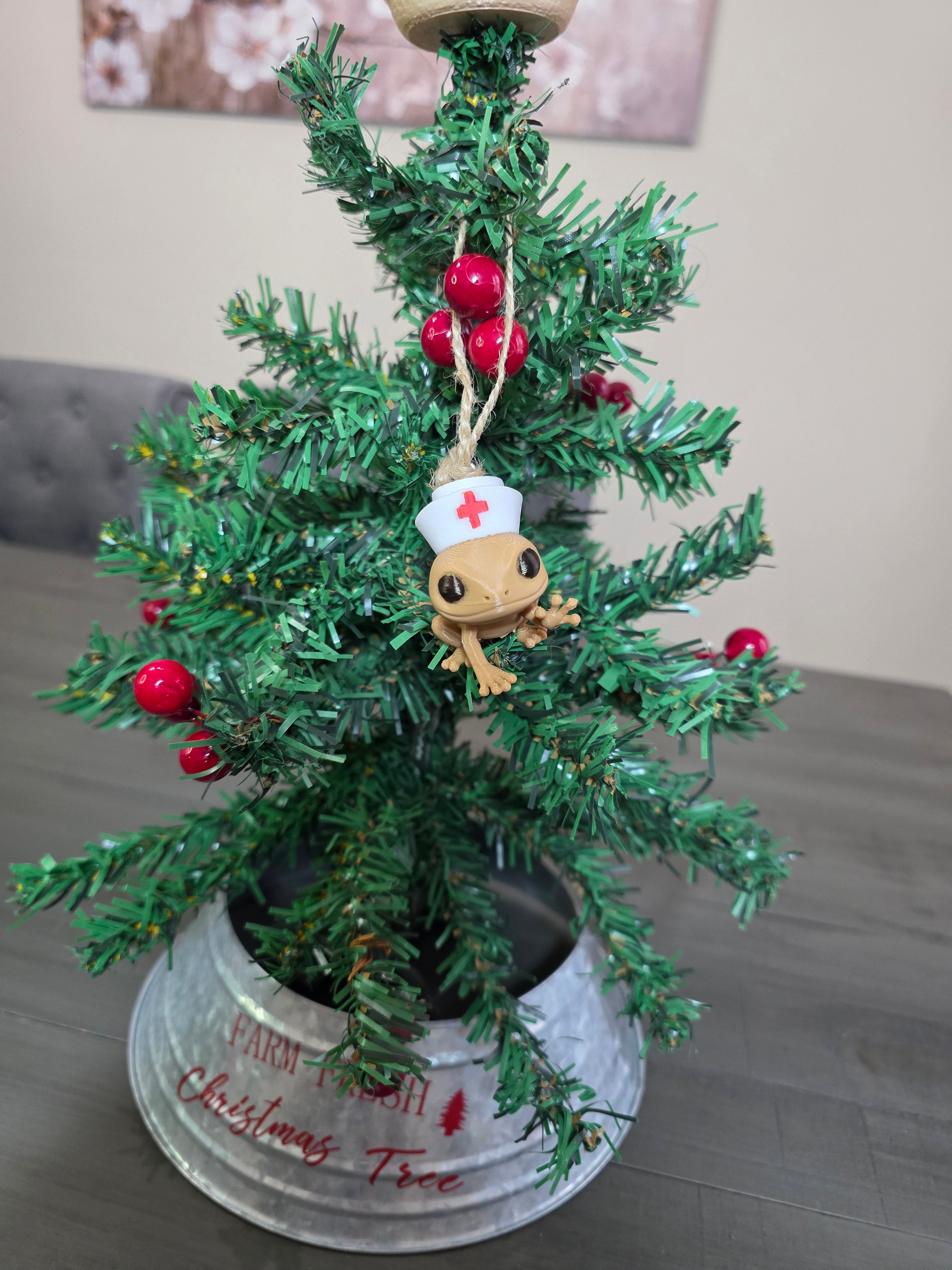 Puerto Rico Coquí Nurse 3D Ornament