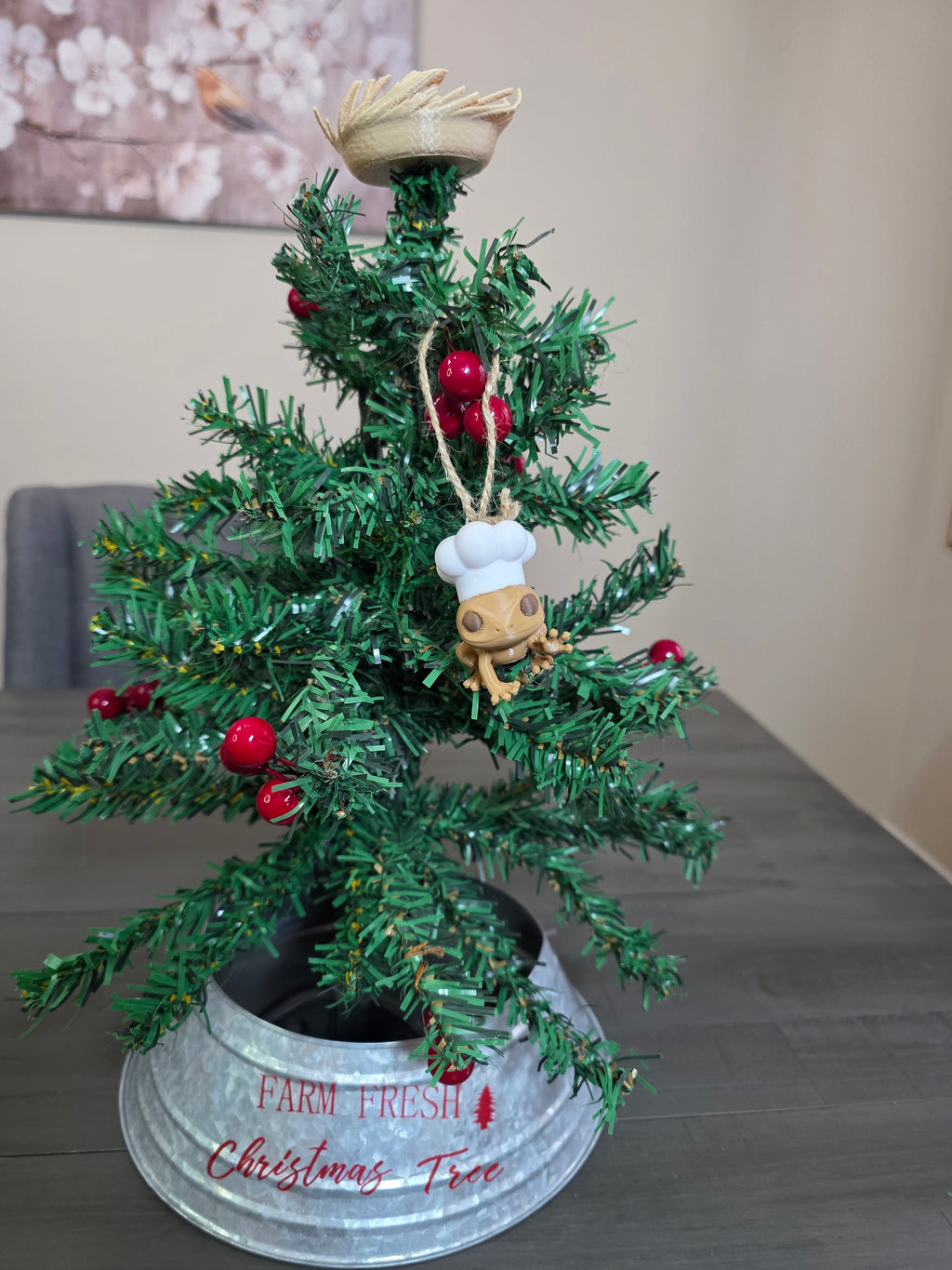 Puerto Rico Coquí Chef 3D Ornament