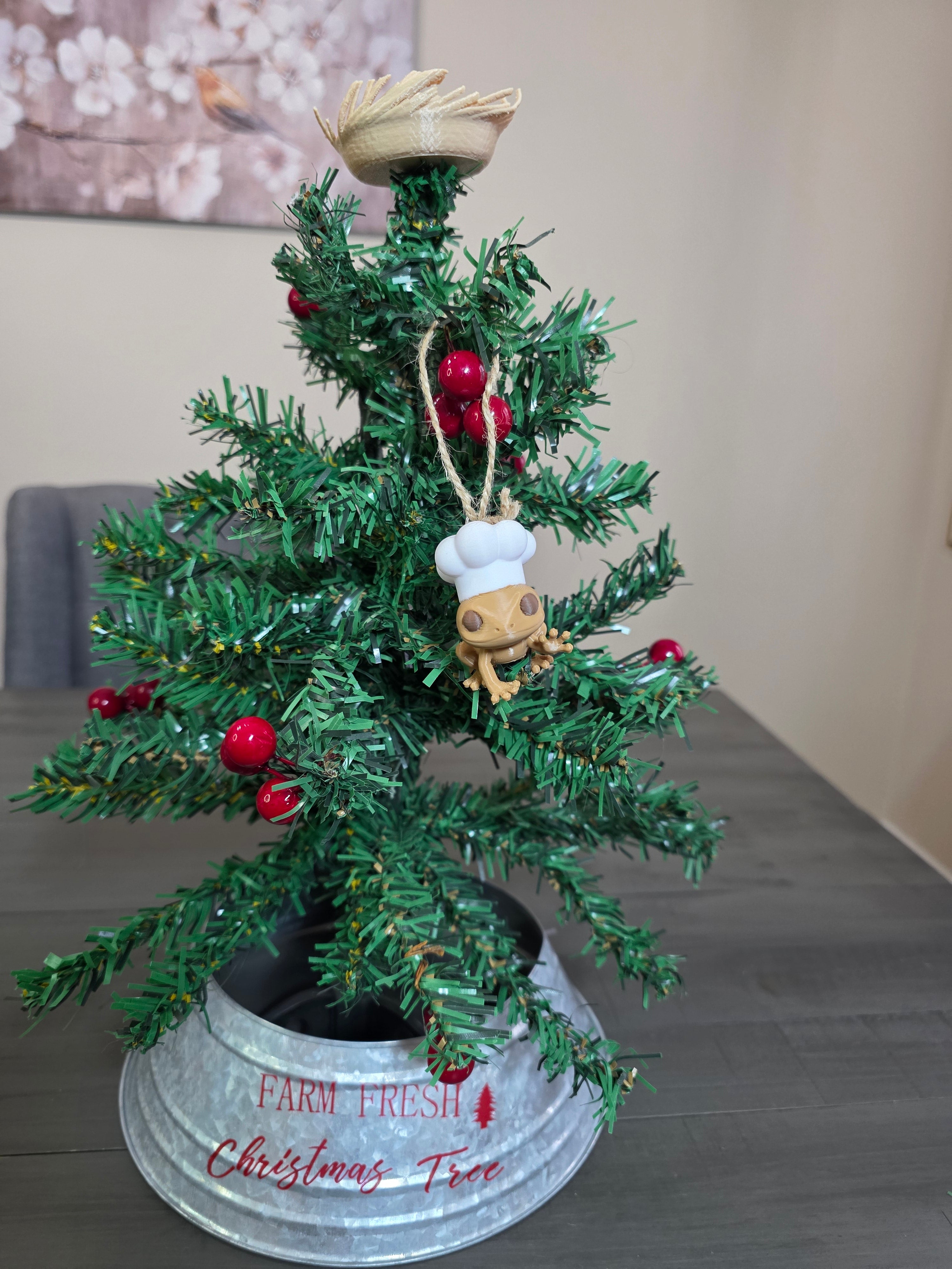 Puerto Rico Coquí Chef 3D Ornament