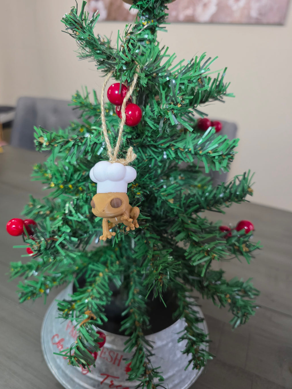 Puerto Rico Coquí Chef 3D Ornament