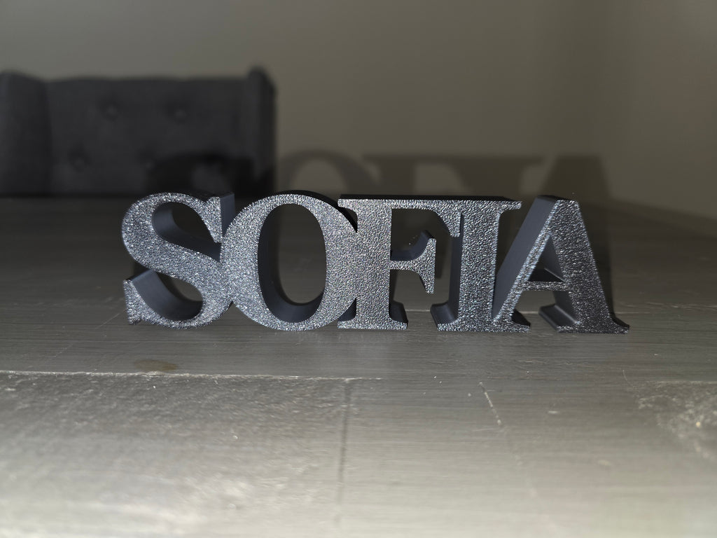 Custom Text 3D Tabletop Sign