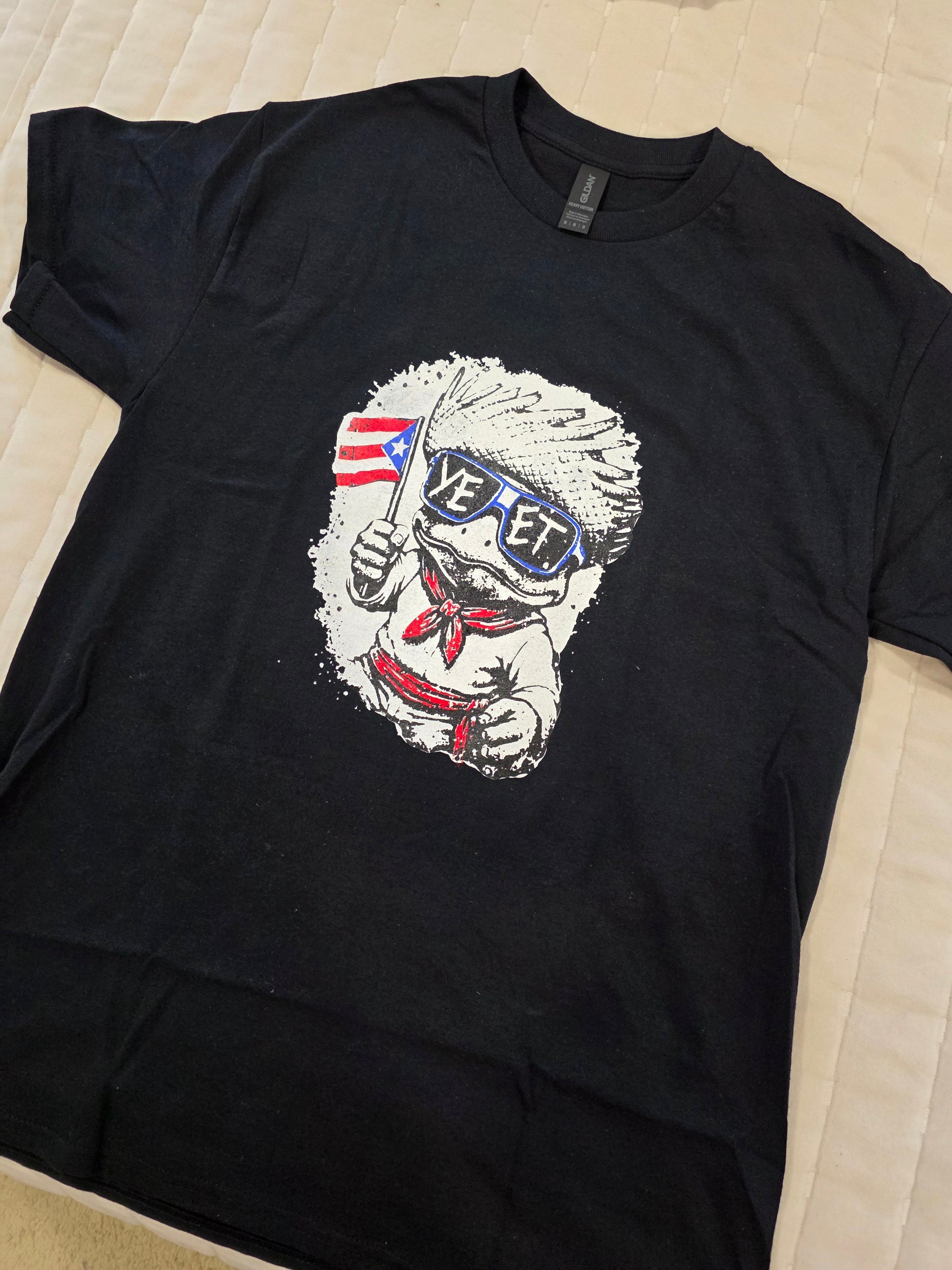 Coquí Jibarito YEET T-Shirt (Adult) | Puerto Rico Frog Graphic Tee | Hand Screen Printed Boricua Shirt | Streetwear | Wholesale Available