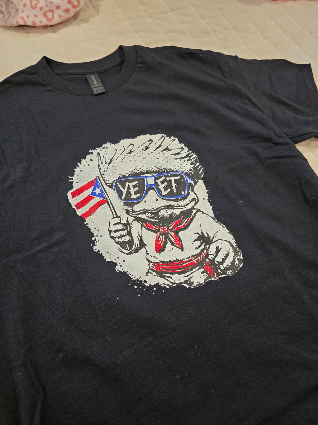 Coquí Jibarito YEET T-Shirt (Adult) | Puerto Rico Frog Graphic Tee | Hand Screen Printed Boricua Shirt | Streetwear | Wholesale Available