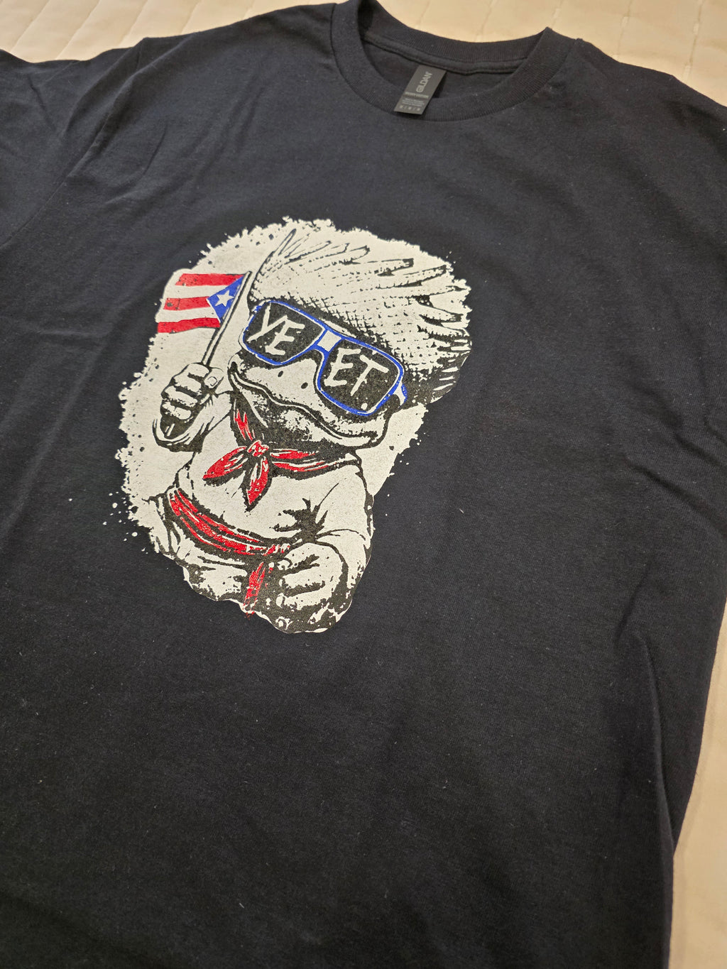 Coquí Jibarito YEET T-Shirt (Adult) | Puerto Rico Frog Graphic Tee | Hand Screen Printed Boricua Shirt | Streetwear | Wholesale Available