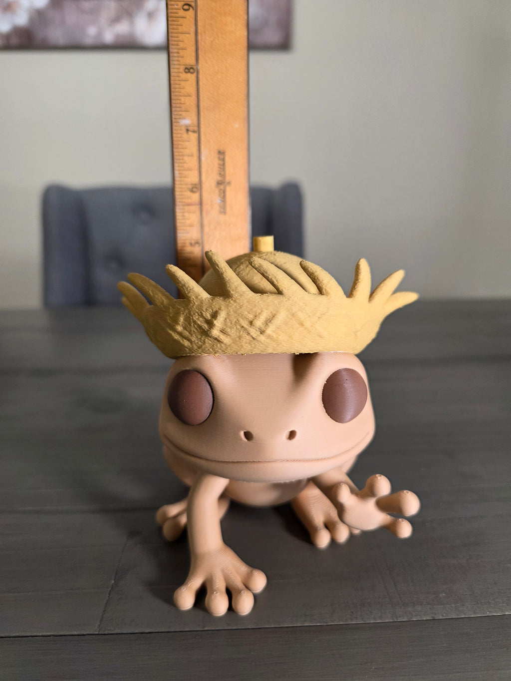 Puerto Rico Coquí with Pava 5" With Sound Desk Buddy | Coquí Home Decor Accessory | Boricua Pride Gift, Puerto Rican Office Accessory