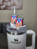 San Juan Puerto Rico House Straw Charm | 3D Printed PLA 10mm Straw Topper | Puerto Rico Flag Cup Accessory