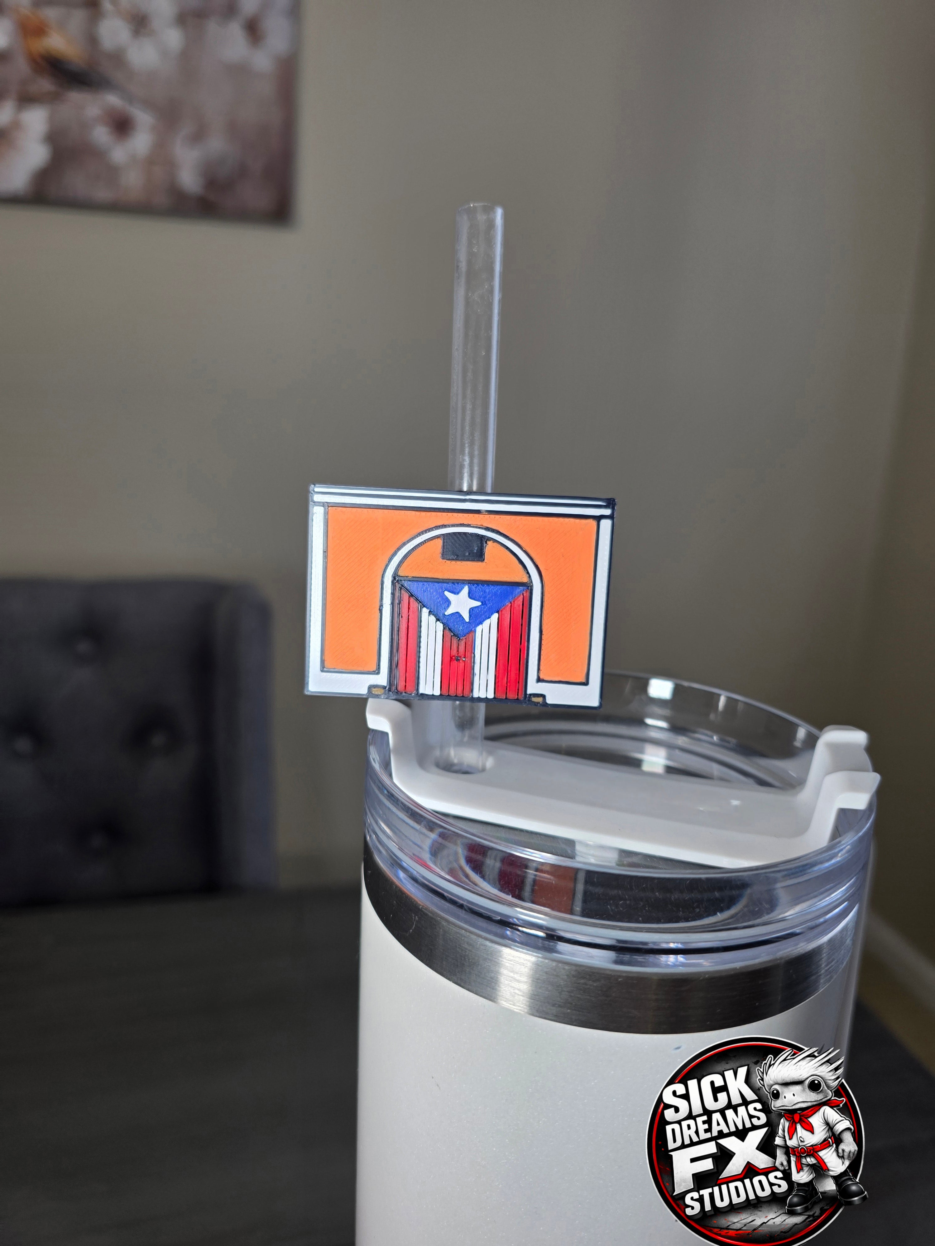 Puerto Rico Parade Themed Straw Charms – Pick Your Style | 3D Printed PLA 10mm Straw Toppers | Boricua Cup Accessories