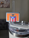 Bandera Callejón House Straw Charm | 3D Printed PLA 10mm Straw Topper | Puerto Rico Flag Cup Accessory