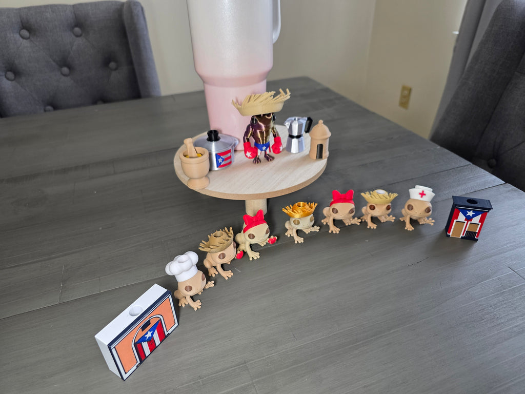 Puerto Rico Parranda Pack – 15pc 3D Printed Straw Charms | 10mm Straw Charms | Boricua Holiday Cup Accessories