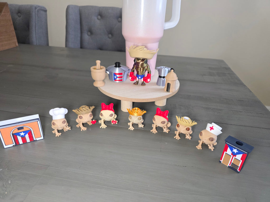 Puerto Rico Parranda Pack – 15pc 3D Printed Straw Charms | 10mm Straw Charms | Boricua Holiday Cup Accessories