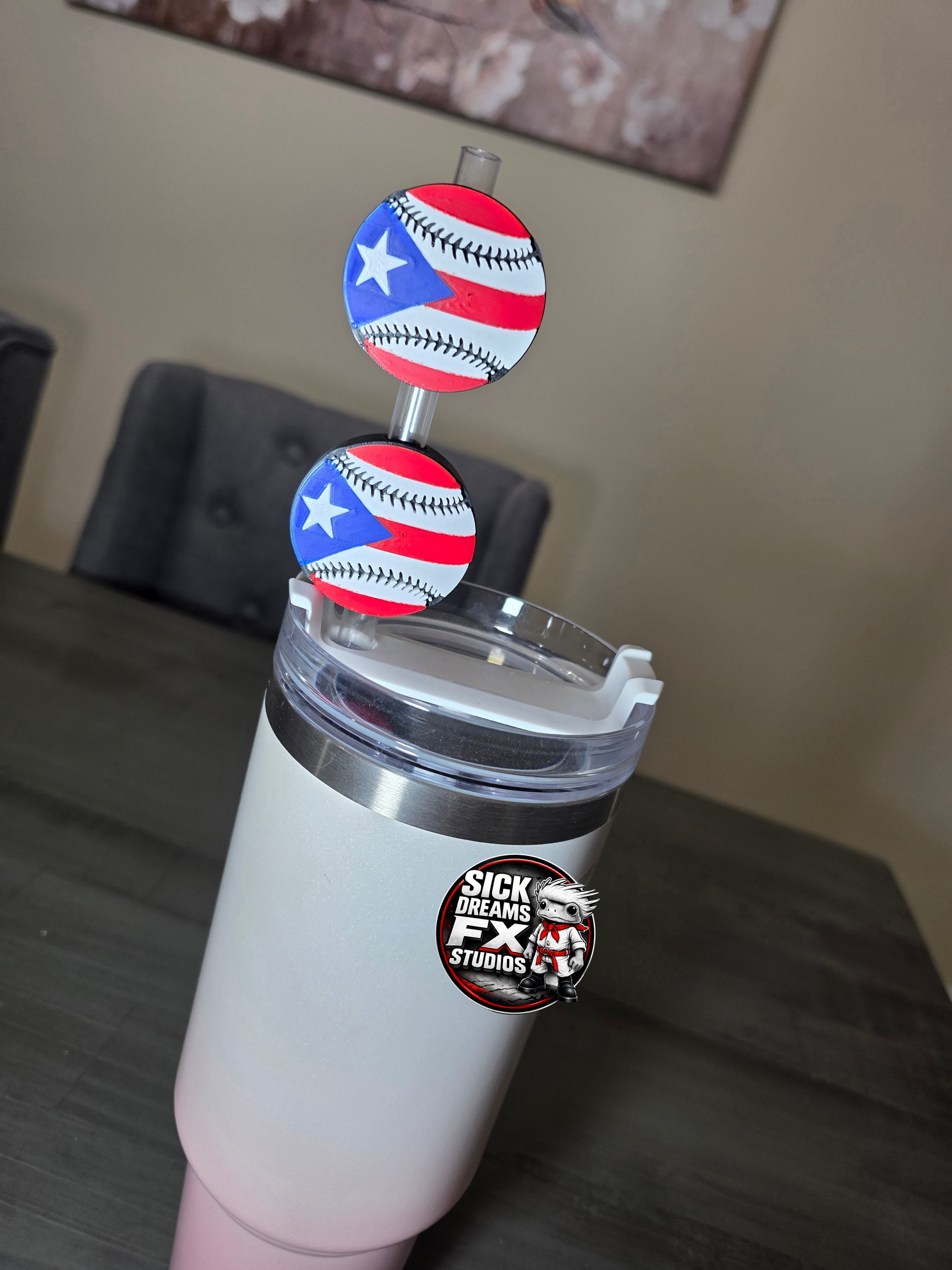 Puerto Rico Parade Themed Straw Charms – Pick Your Style | 3D Printed PLA 10mm Straw Toppers | Boricua Cup Accessories