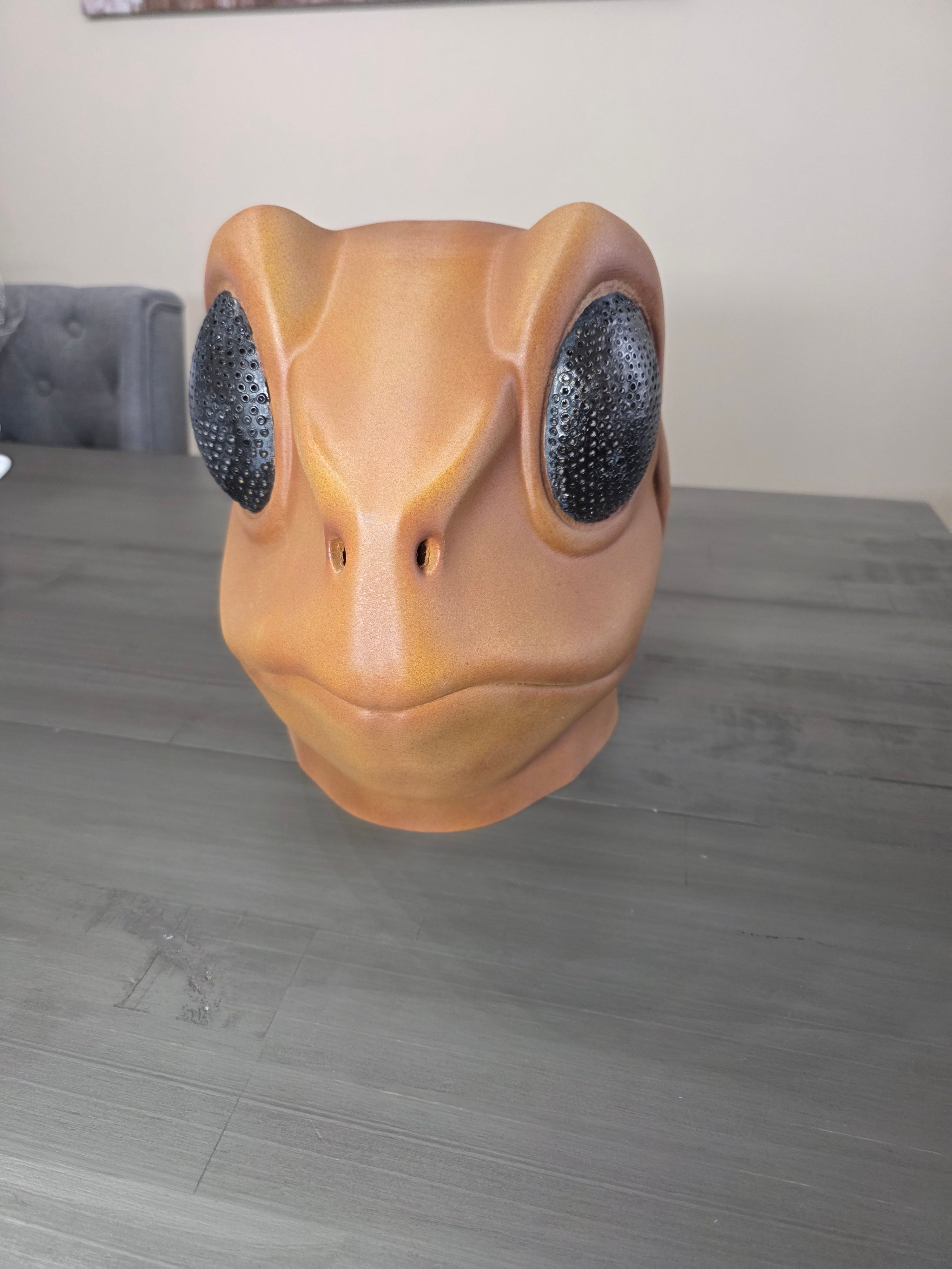 Coquí Frog Full Head Cabezones Mask | Hand Painted 3D Printed Mask | Puerto Rico Inspired Costume Mask | PLA Collectible 12" Tall Display (No Pava)