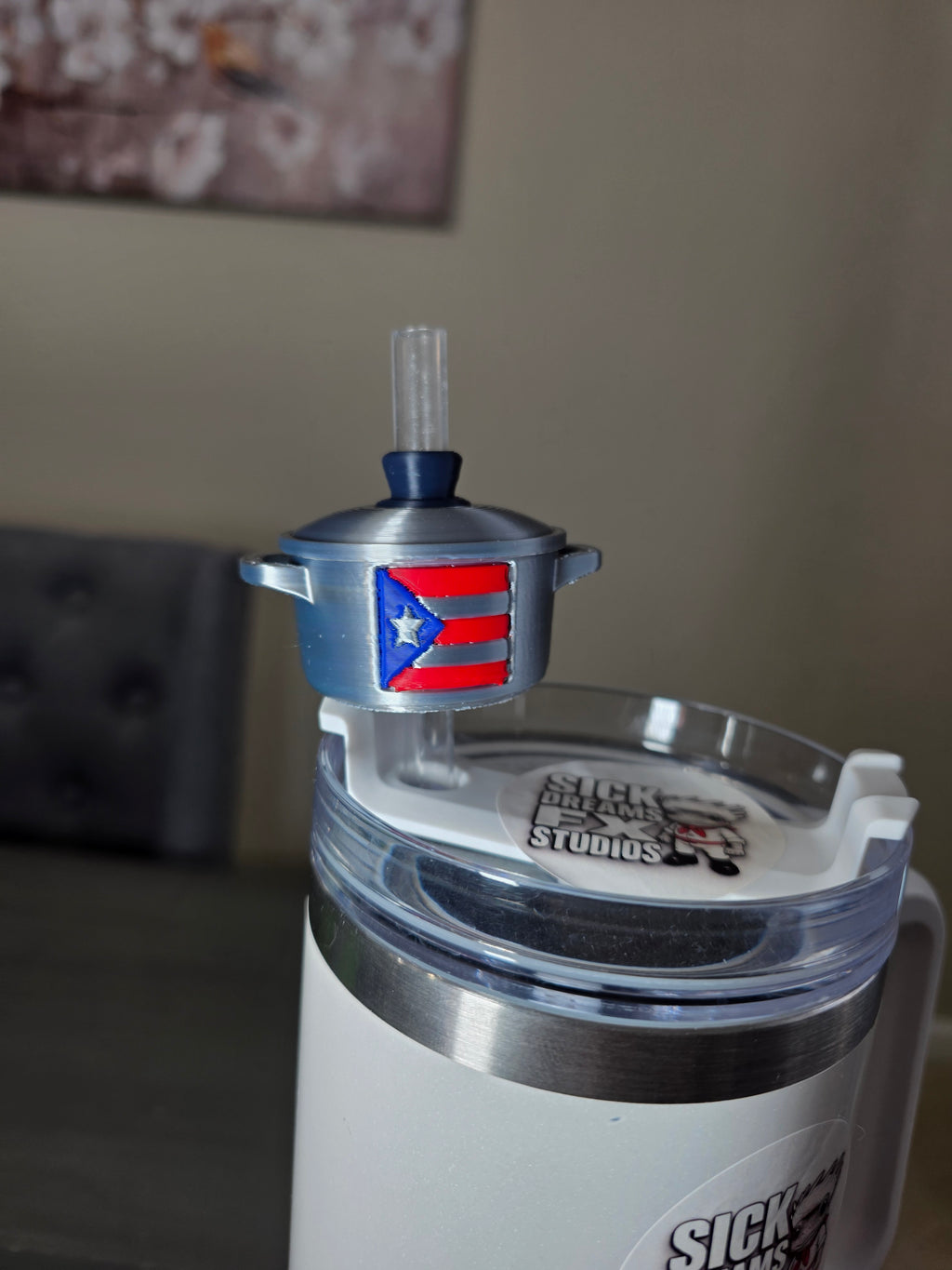 Puerto Rico Parade Themed Straw Charms – Pick Your Style | 3D Printed PLA 10mm Straw Toppers | Boricua Cup Accessories
