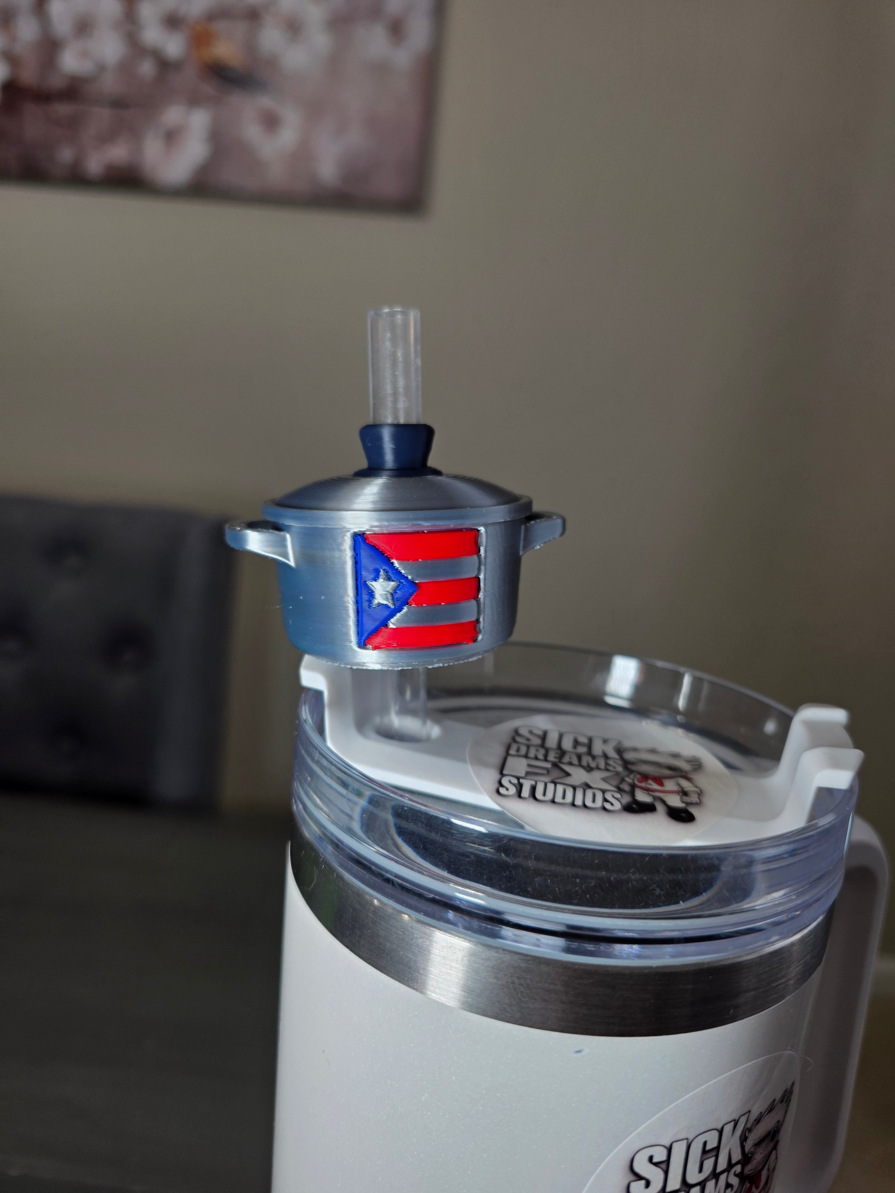 Puerto Rico Parade Themed Straw Charms – Pick Your Style | 3D Printed PLA 10mm Straw Toppers | Boricua Cup Accessories