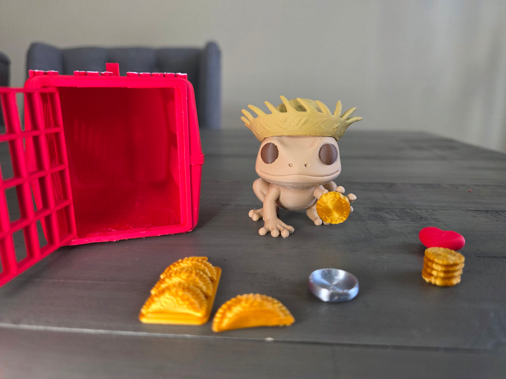 My Pet Coquí Playset | 3D Printed Puerto Rico Coquí Toy with Carrier & Accessories | Handmade PLA Collectible