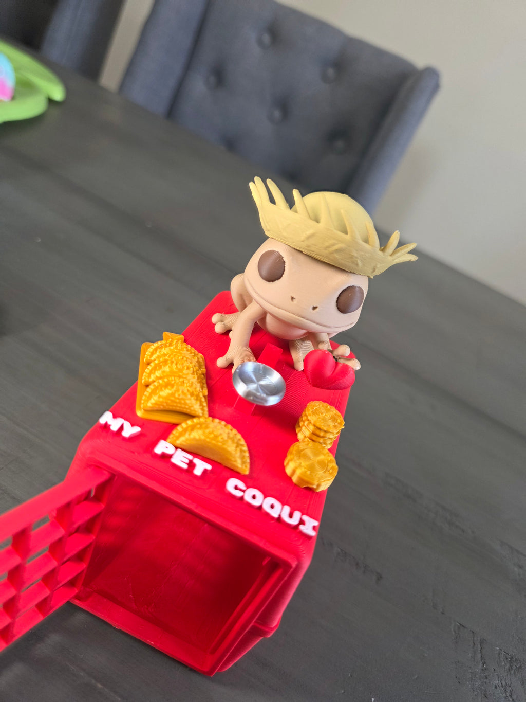My Pet Coquí Playset | 3D Printed Puerto Rico Coquí Toy with Carrier & Accessories | Handmade PLA Collectible