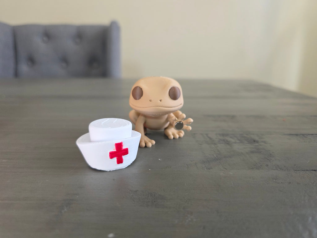 My Pet Coquí Hat Pack #1 | 3D Printed Puerto Rico Coquí Toy with Hat Accessories | Handmade PLA Collectible