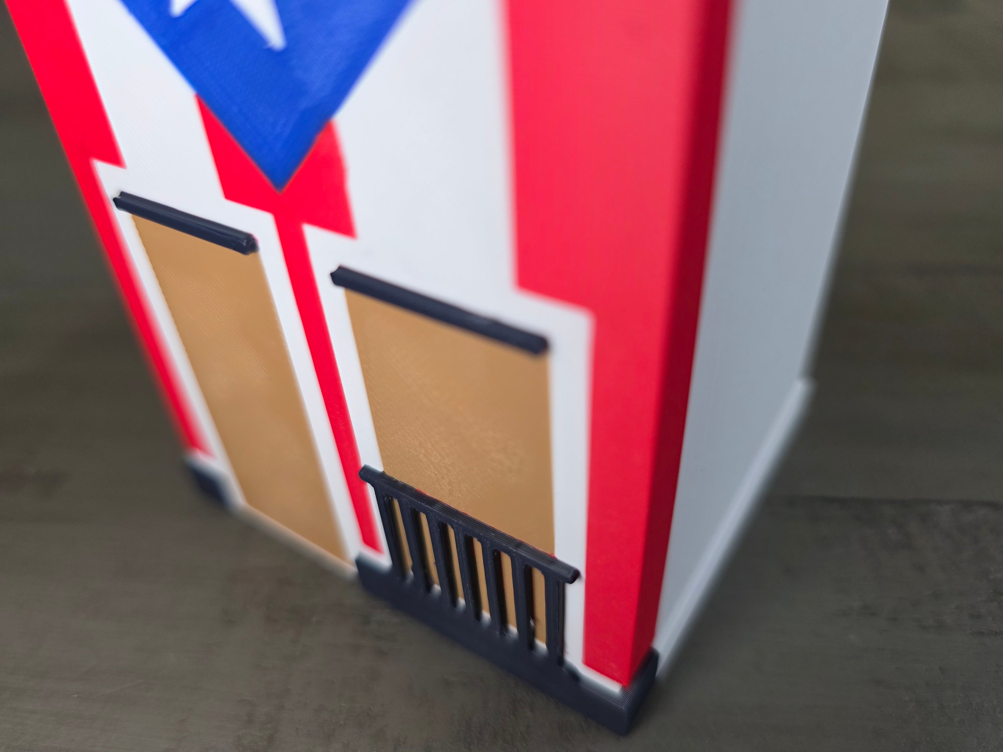 Puerto Rico Flag House Pen Holder | San Juan Inspired Desk Organizer | 3D Printed PLA Office Decor | Boricua Desk Accessory