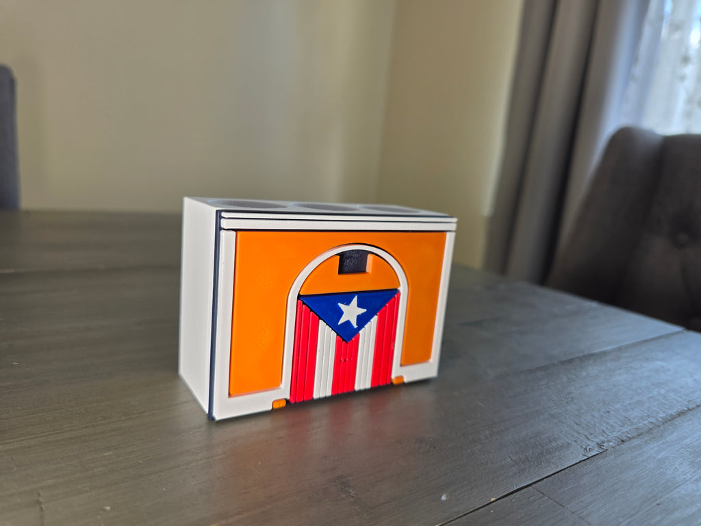Puerto Rico Flag Bandera Callejón Pen Holder | San Juan Inspired Desk Organizer | 3D Printed PLA Decor