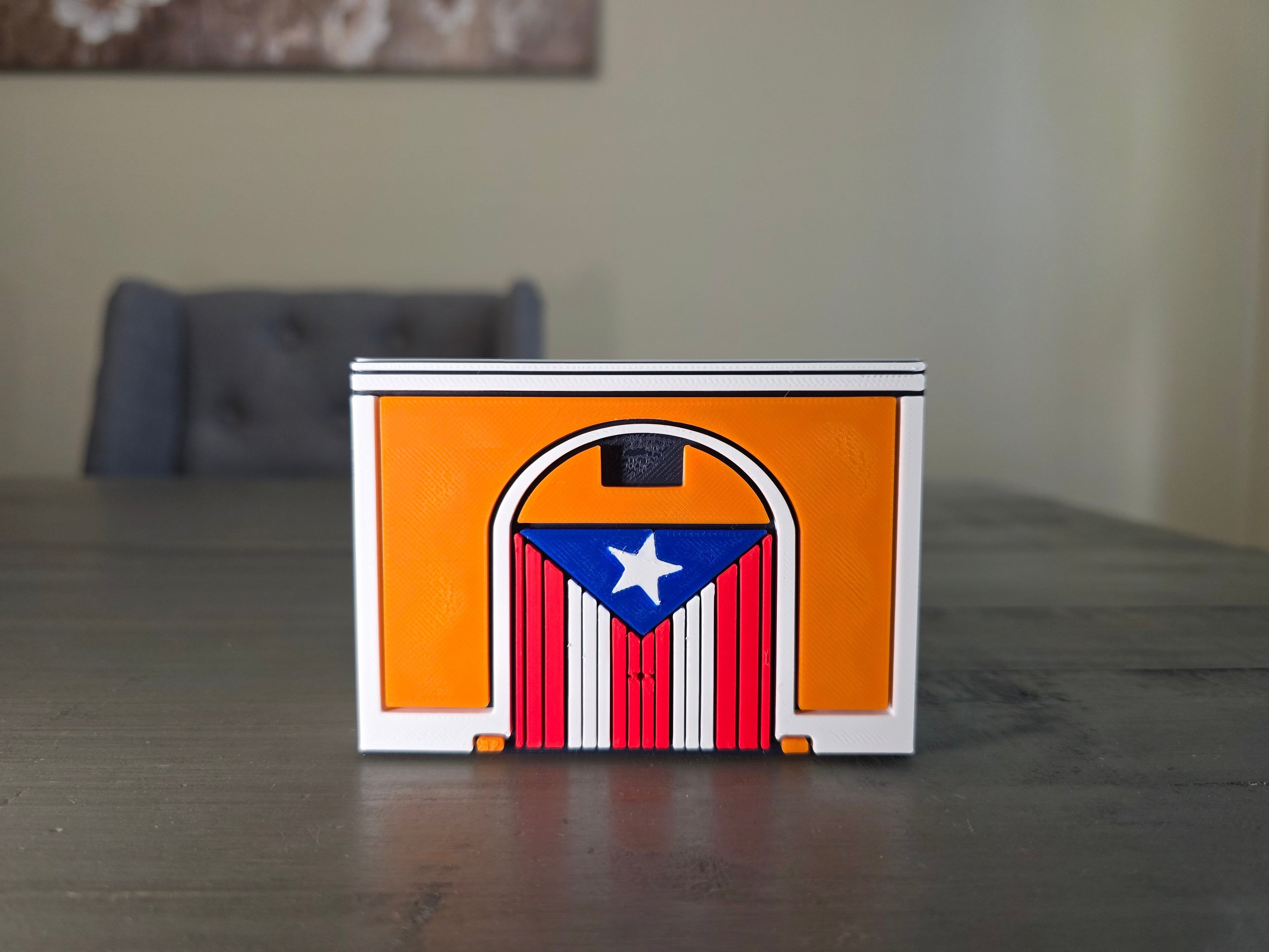 Puerto Rico Flag Bandera Callejón Pen Holder | San Juan Inspired Desk Organizer | 3D Printed PLA Decor