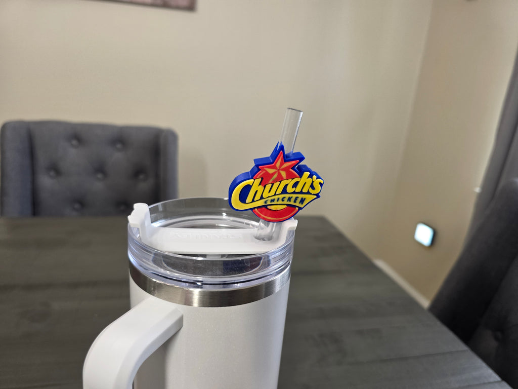 Puerto Rico Fried Chicken Straw Charm | 3D Printed PLA 10mm Straw Topper | Island Food Cup Accessory