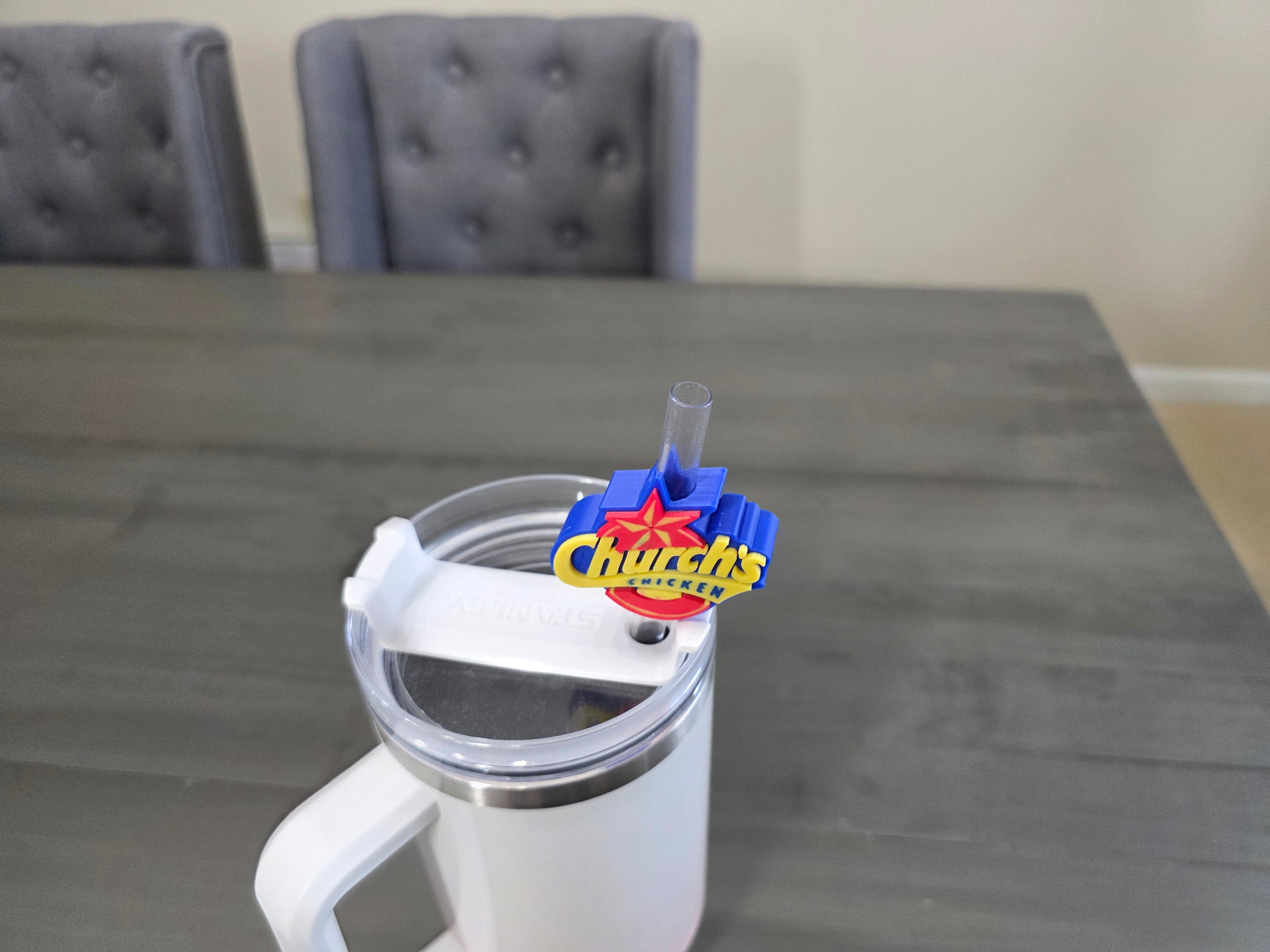 Puerto Rico Fried Chicken Straw Charm | 3D Printed PLA 10mm Straw Topper | Island Food Cup Accessory
