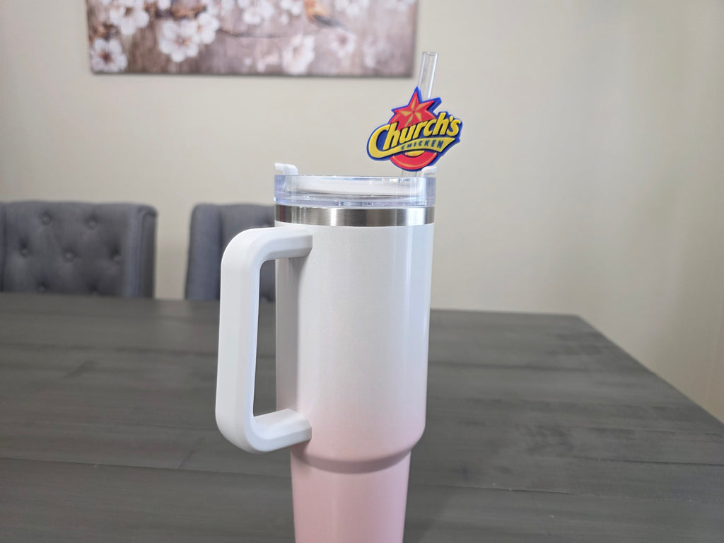 Puerto Rico Fried Chicken Straw Charm | 3D Printed PLA 10mm Straw Topper | Island Food Cup Accessory