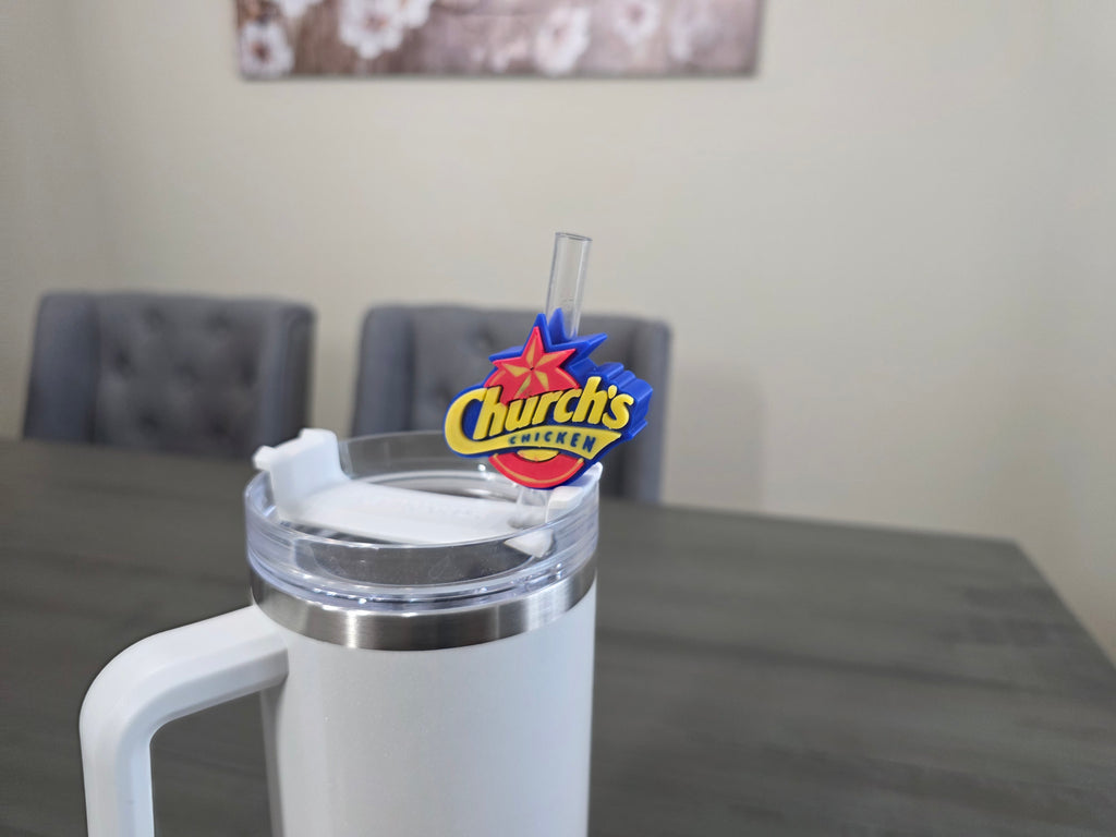 Puerto Rico Fried Chicken Straw Charm | 3D Printed PLA 10mm Straw Topper | Island Food Cup Accessory